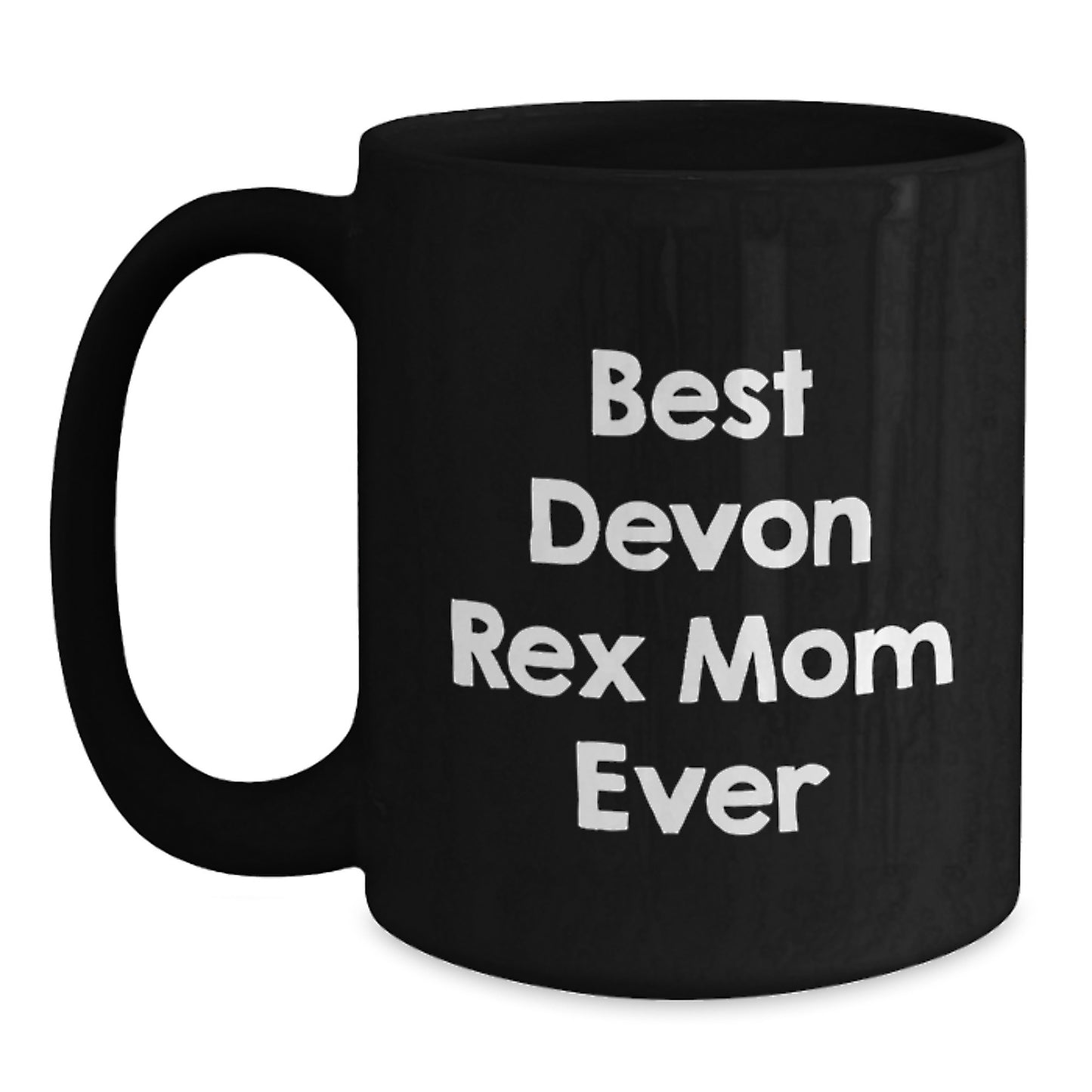 Funny Devon Rex Cat Mom Gifts, Birthday Unique Gifts from Men, Women for Devon Rex Cat Lovers Black Coffee Mug - Main