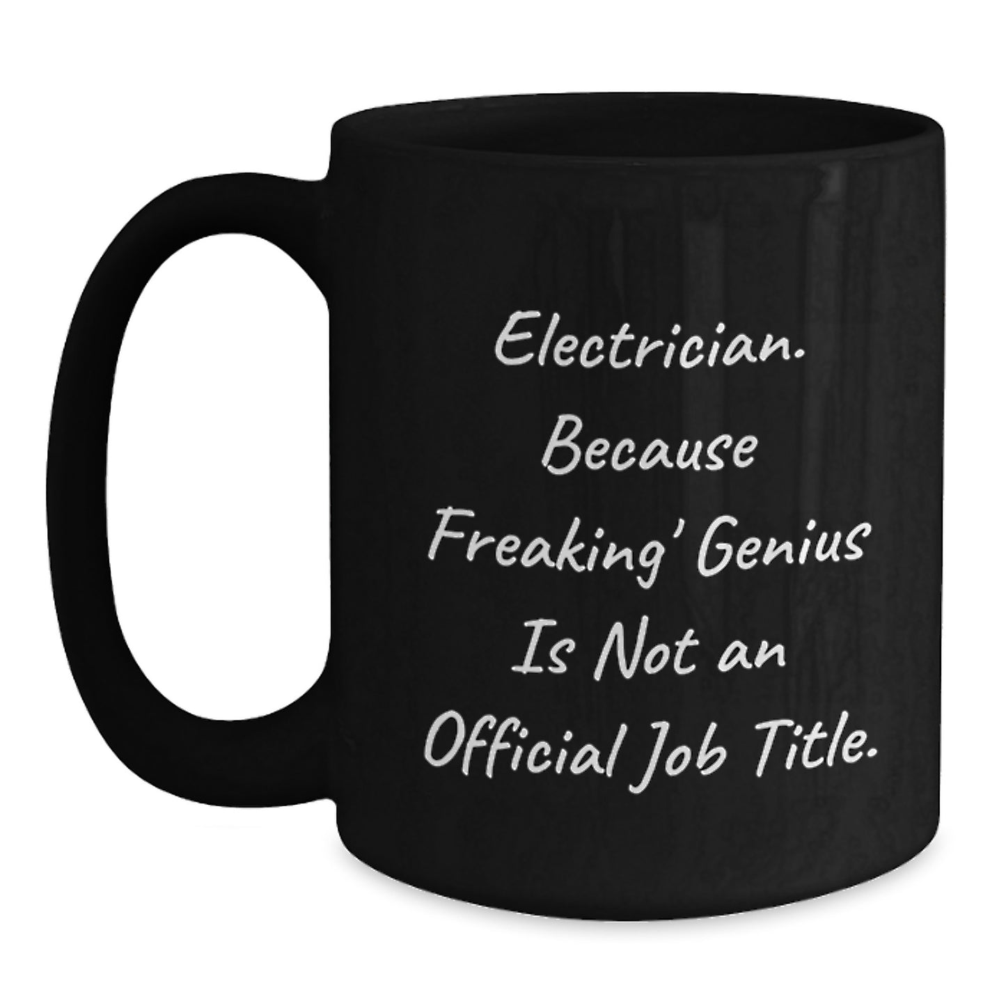 Funny Electrician Gifts, Black Coffee Mugs for Electrician Friends, Graduation Unique Gifts from Men to Family - Main