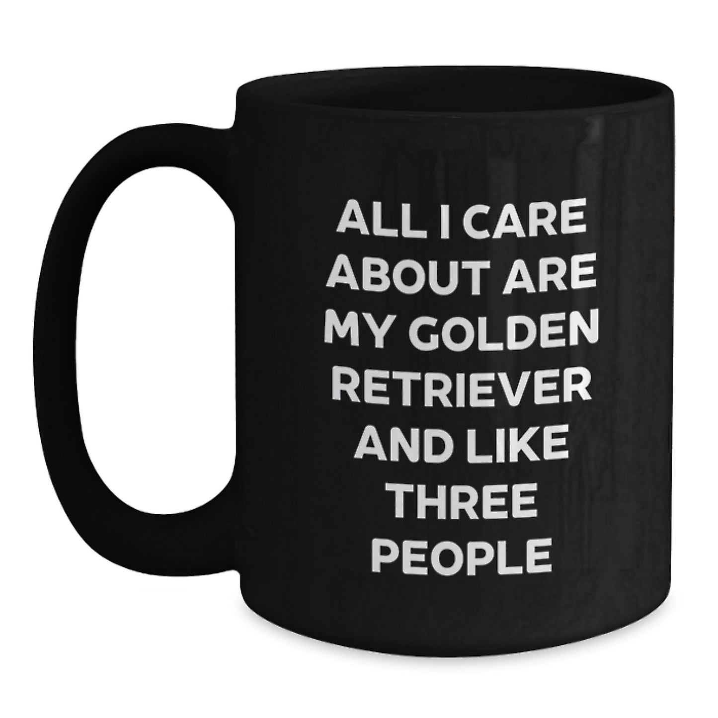 Golden Retriever Dog Lovers Funny Birthday Unique Gifts from Friends, Unique Black Coffee Mug for Him, Her, Golden Retriever Dog Enthusiasts, Gifts for Men, Women, Family - Main