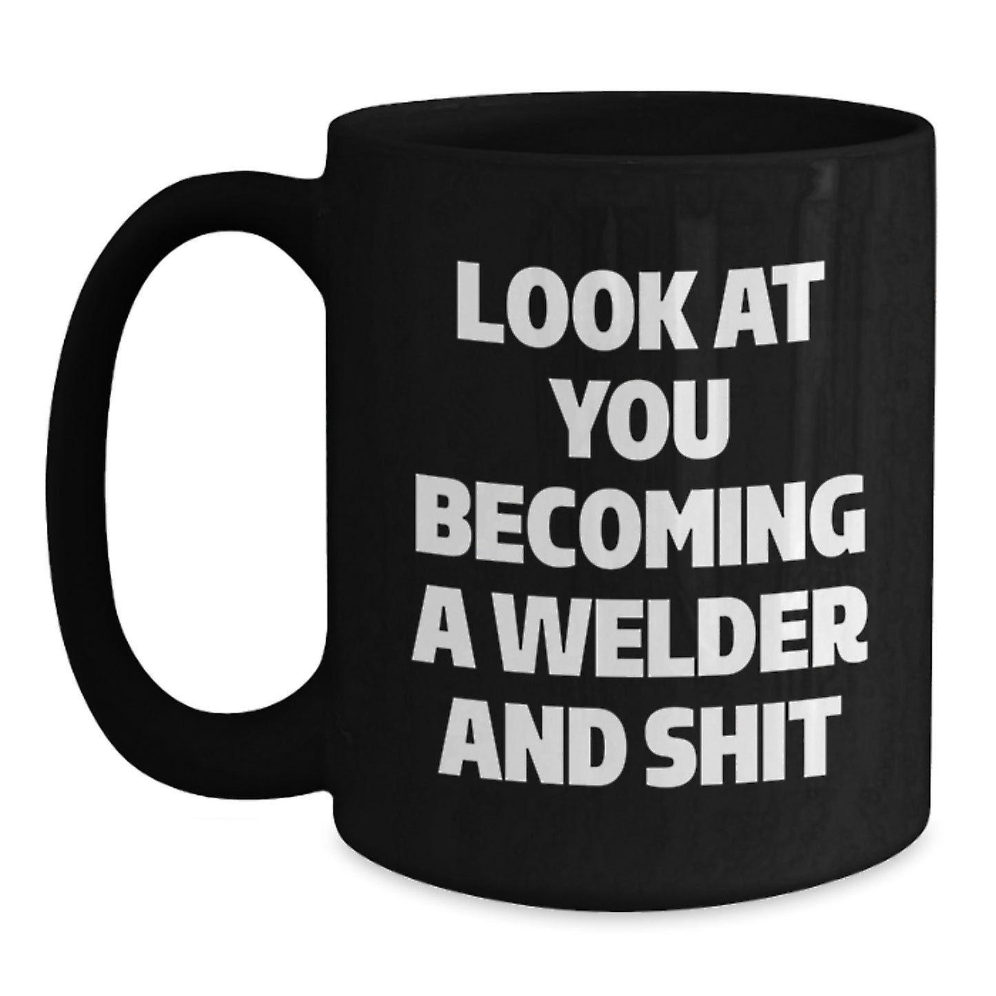 Funny Welder Gifts from Friends to Family, Black Coffee Mug for Men and Women Graduation Unique - Main