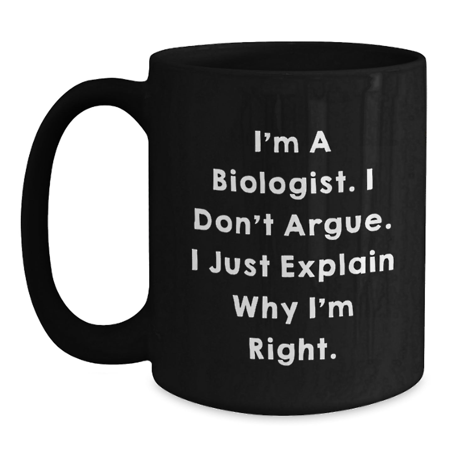 Funny Biologist Gifts from Friends for a Graduation Unique Gift Black Coffee Mug - Main