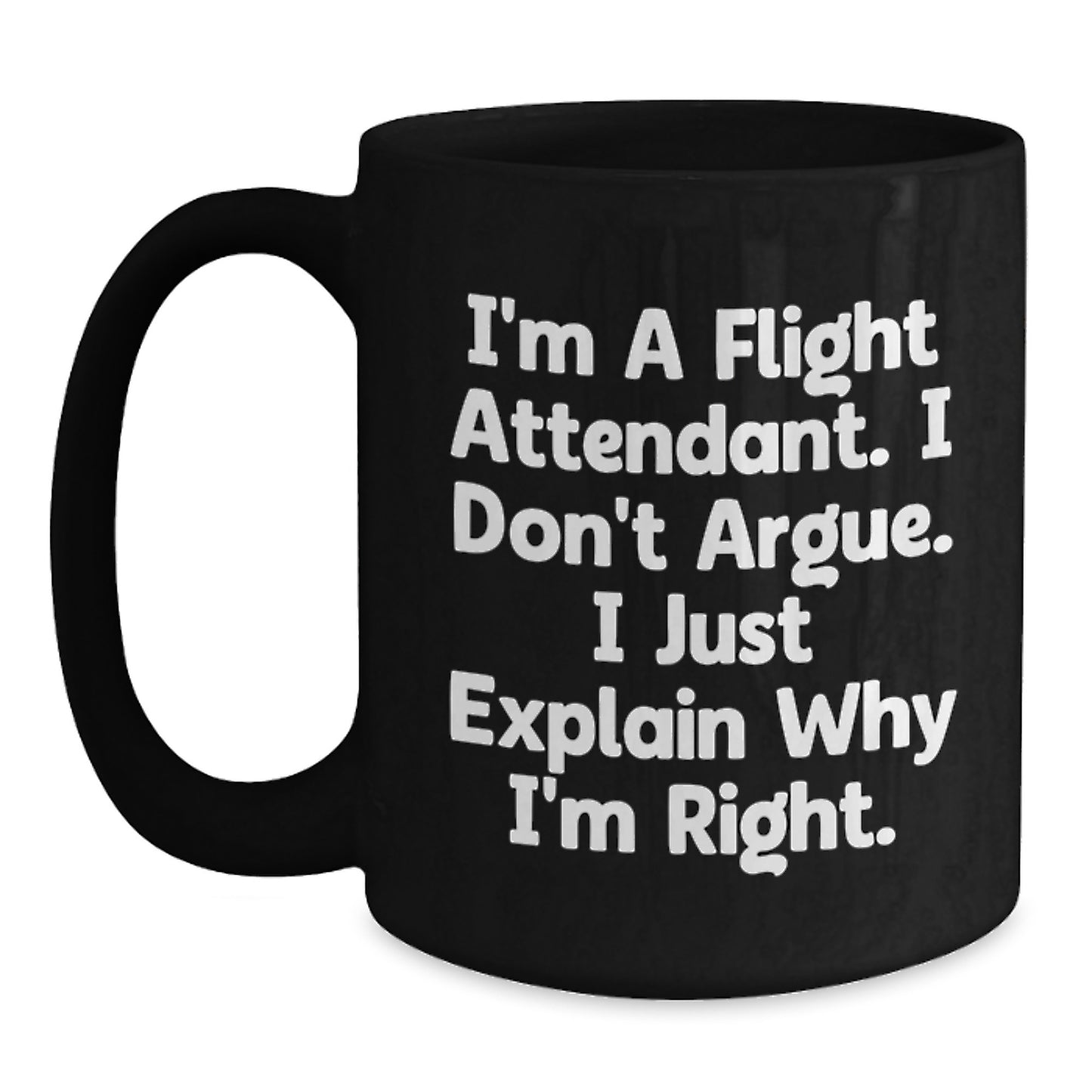 Funny Flight Attendant Gifts from Men to Wife on Mother's Day Funny Black Coffee Mug - Main