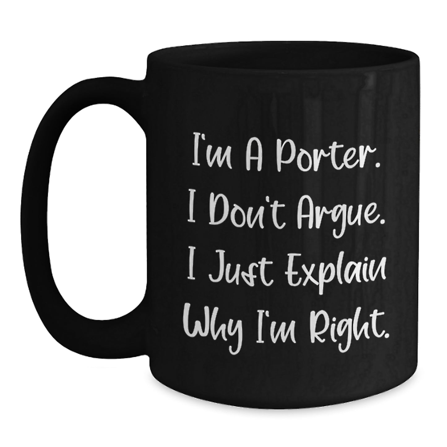Funny Porter Black Coffee Mugs Gifts from Friends for Porter Men Graduation Unique - Main