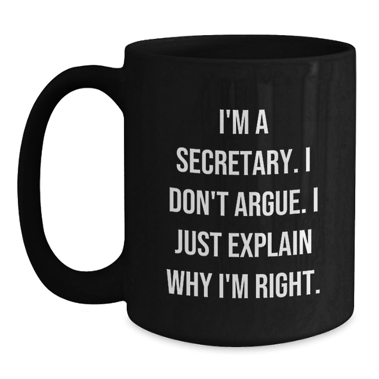Funny Secretary Quotes Black Coffee Mugs Gifts from Friends for Secretary Graduation Unique - Main