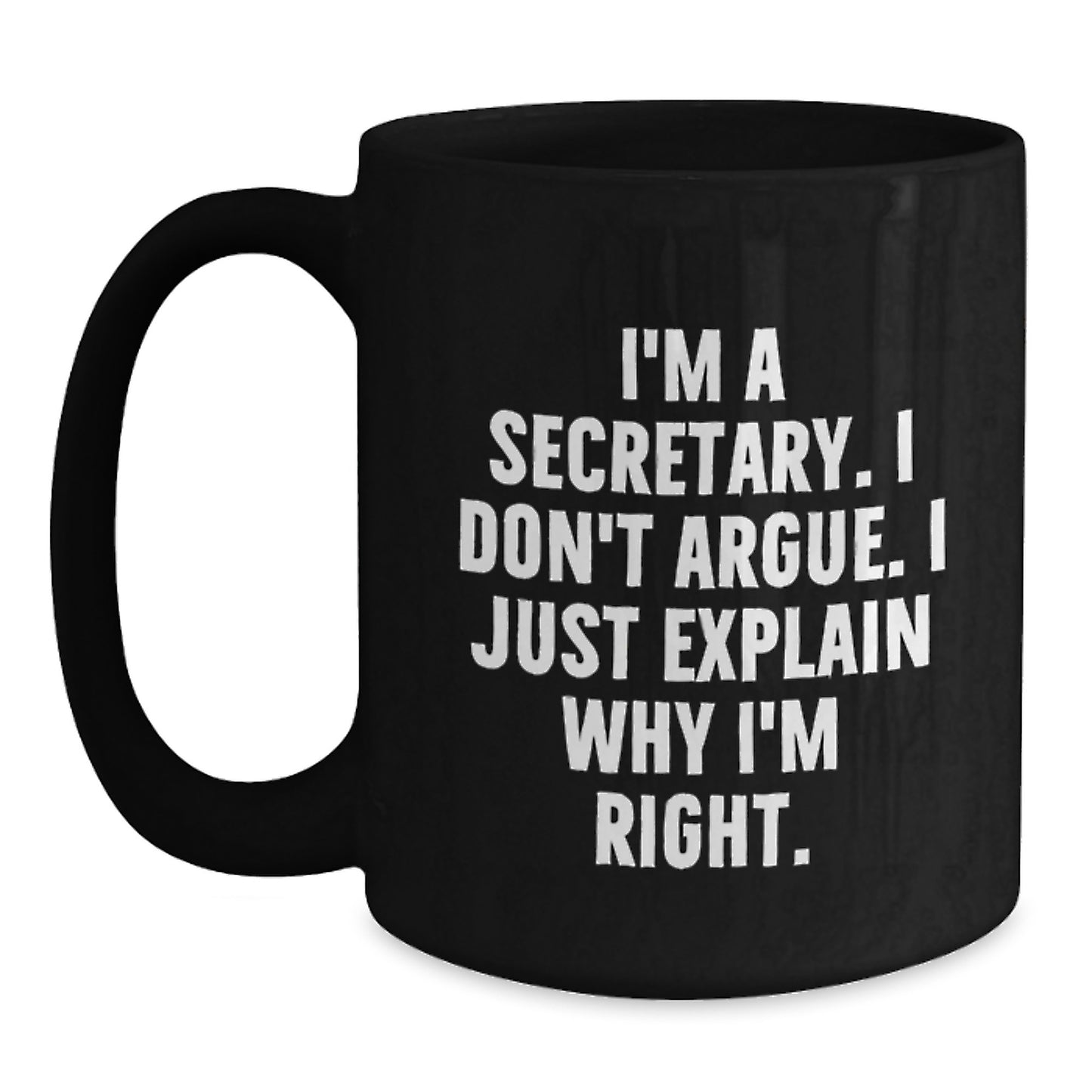 Funny Secretary Black Coffee Mug Gifts for Secretary from Friends, Graduation Unique Gifts for Secretary - Main