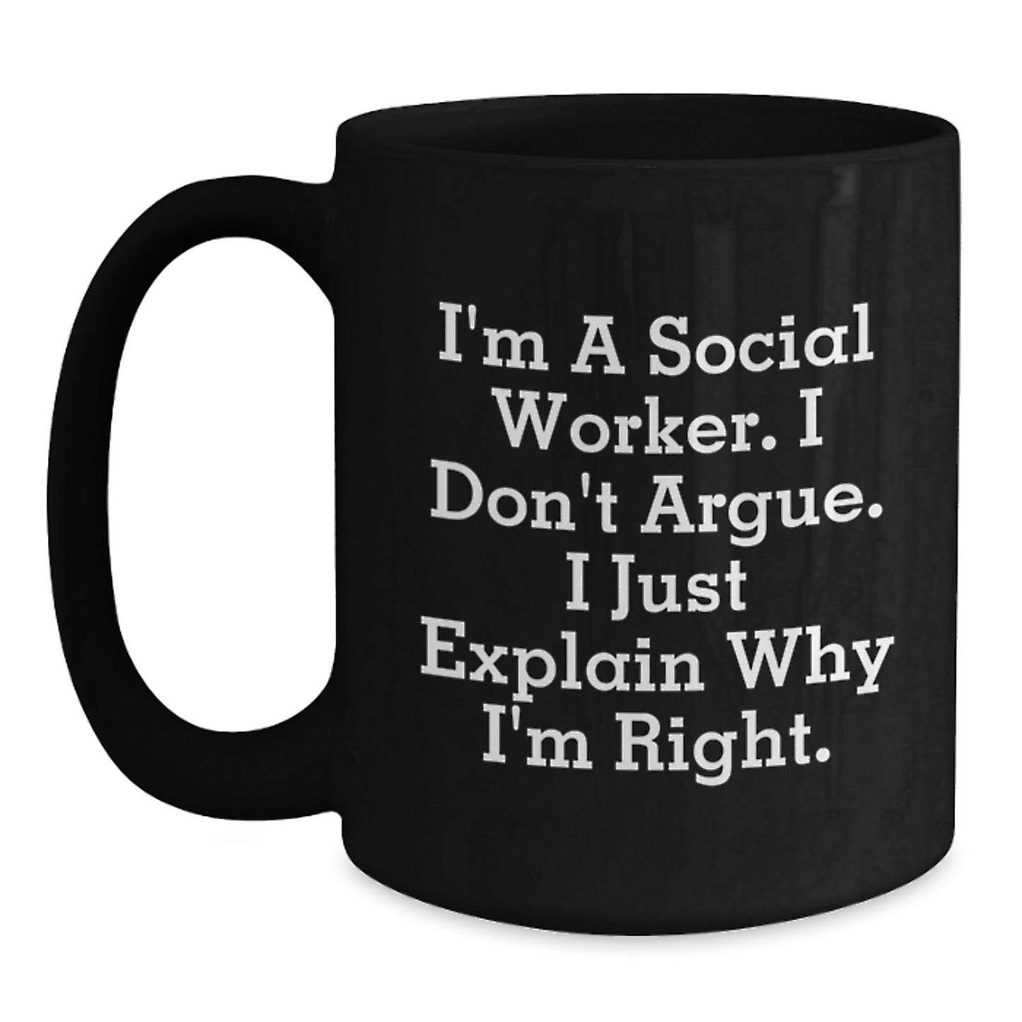 Funny Social Worker Gifts from Friends for Graduation Unique Black Coffee Mugs - Main