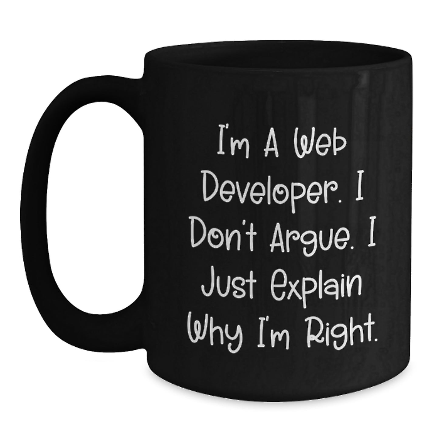 Funny Web Developer Gifts for Men, Unique Graduation Unique Gifts from Friends, Web Developer Black Coffee Mug - Main
