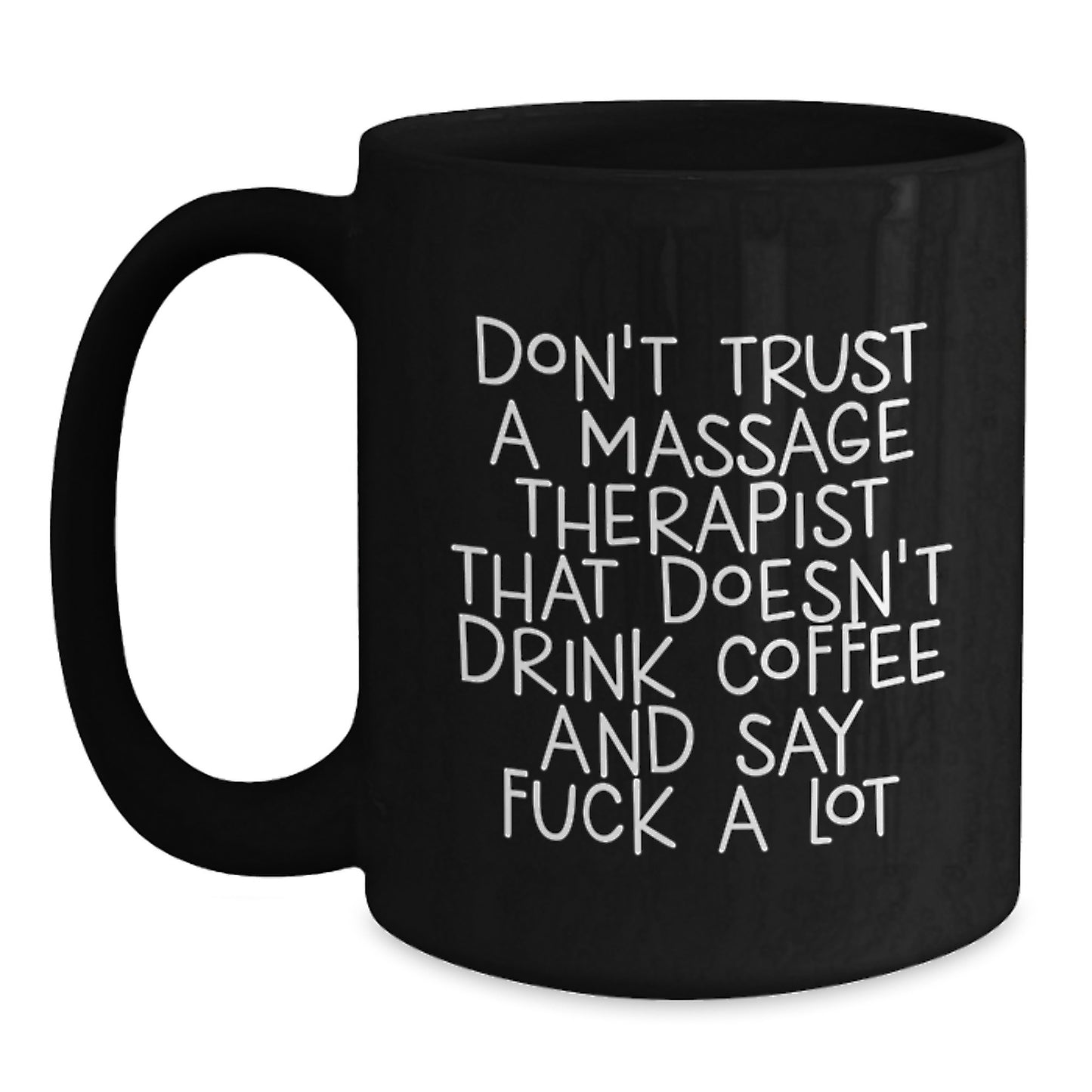 Funny Massage Therapist Gifts from Friends, Black Coffee Mugs for Massage Therapist Graduation Unique Gifts - Main