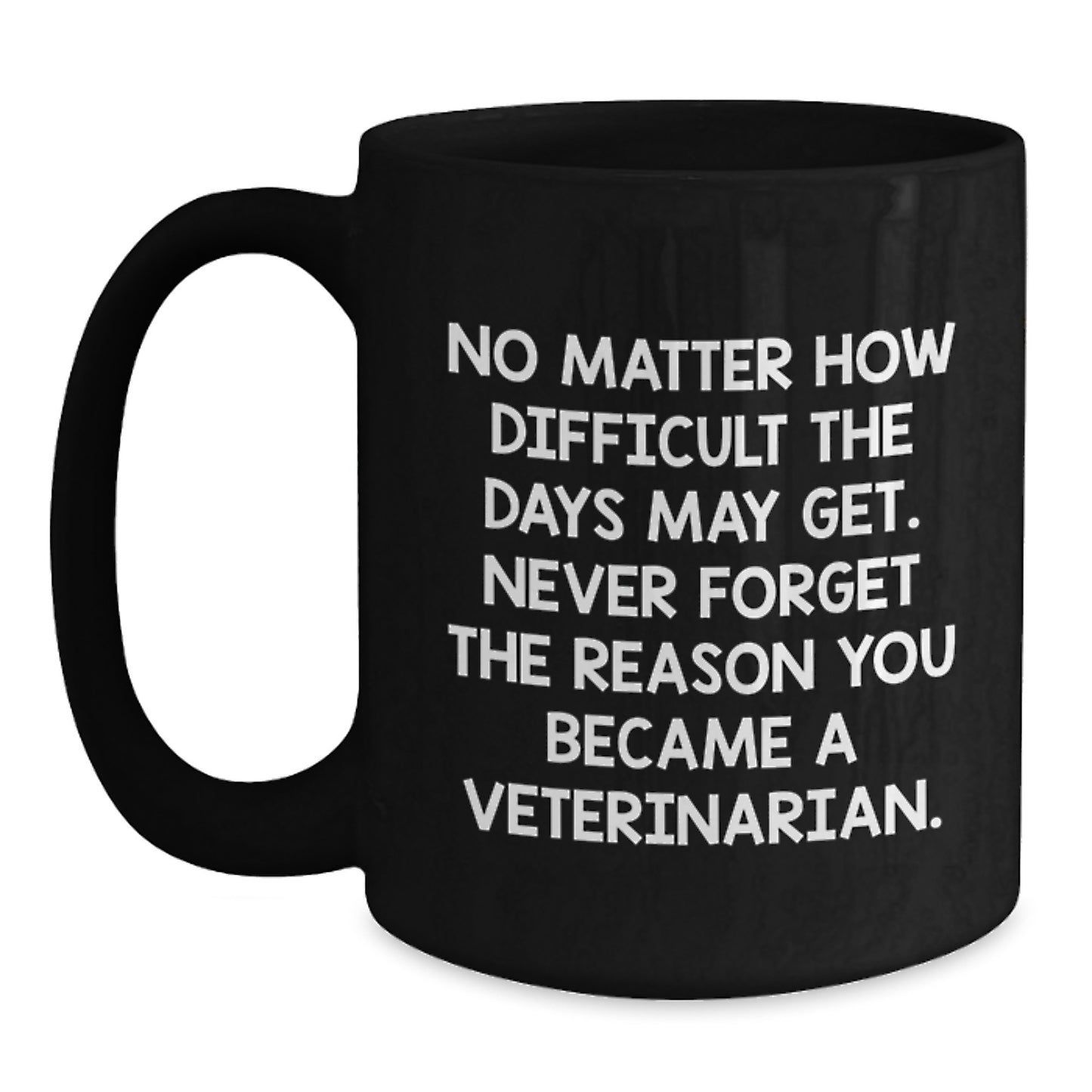 Veterinarian Inspirational Quote Funny Black Coffee Mug Gifts from Family Friends for Graduation Unique - Main