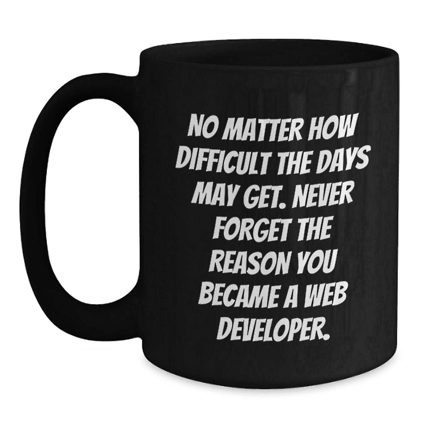 Funny Quotes for Web Developers Black Coffee Mug Gifts from Friends, Family, Coworkers to Graduation Unique Gifts for Web Developers Men, Women - Main