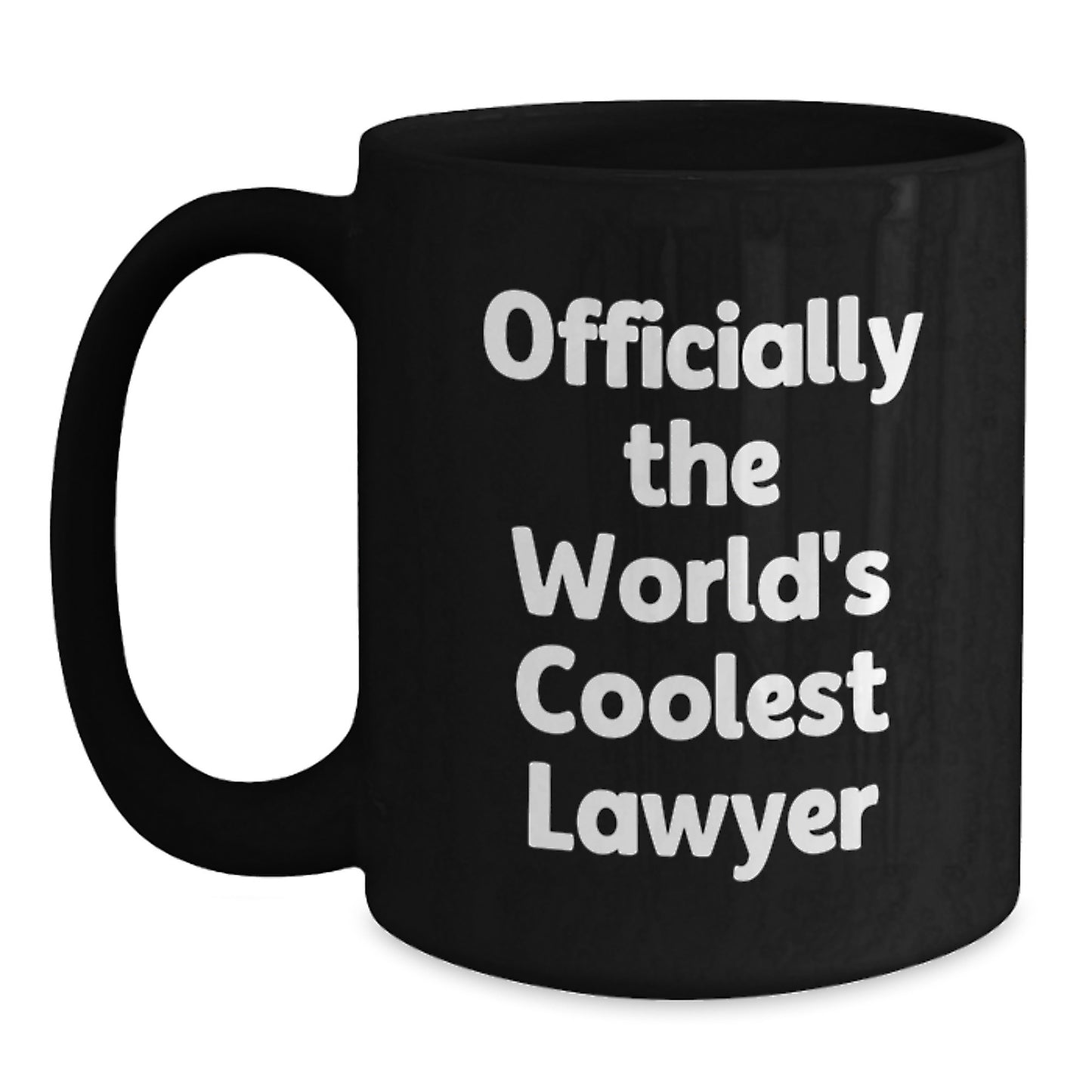 Funny Lawyer Gifts from Friends, Officially The World's Coolest Lawyer Black Coffee Mug for Lawyer Graduation Unique Gifts - Main