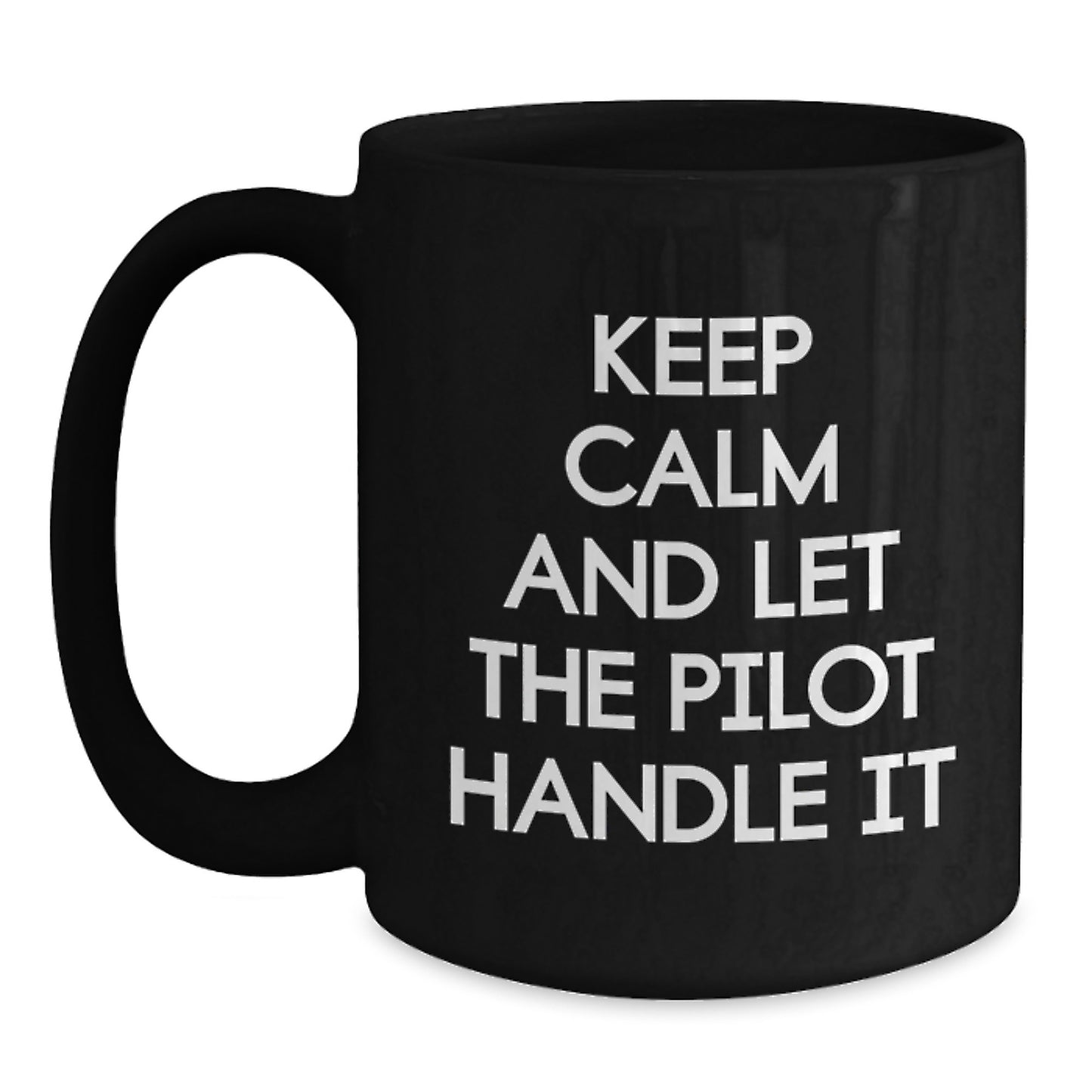 Pilot Themed Funny Black Coffee Mug, Gifts for Pilot, Birthday Unique Gifts from Friends to Family - Main