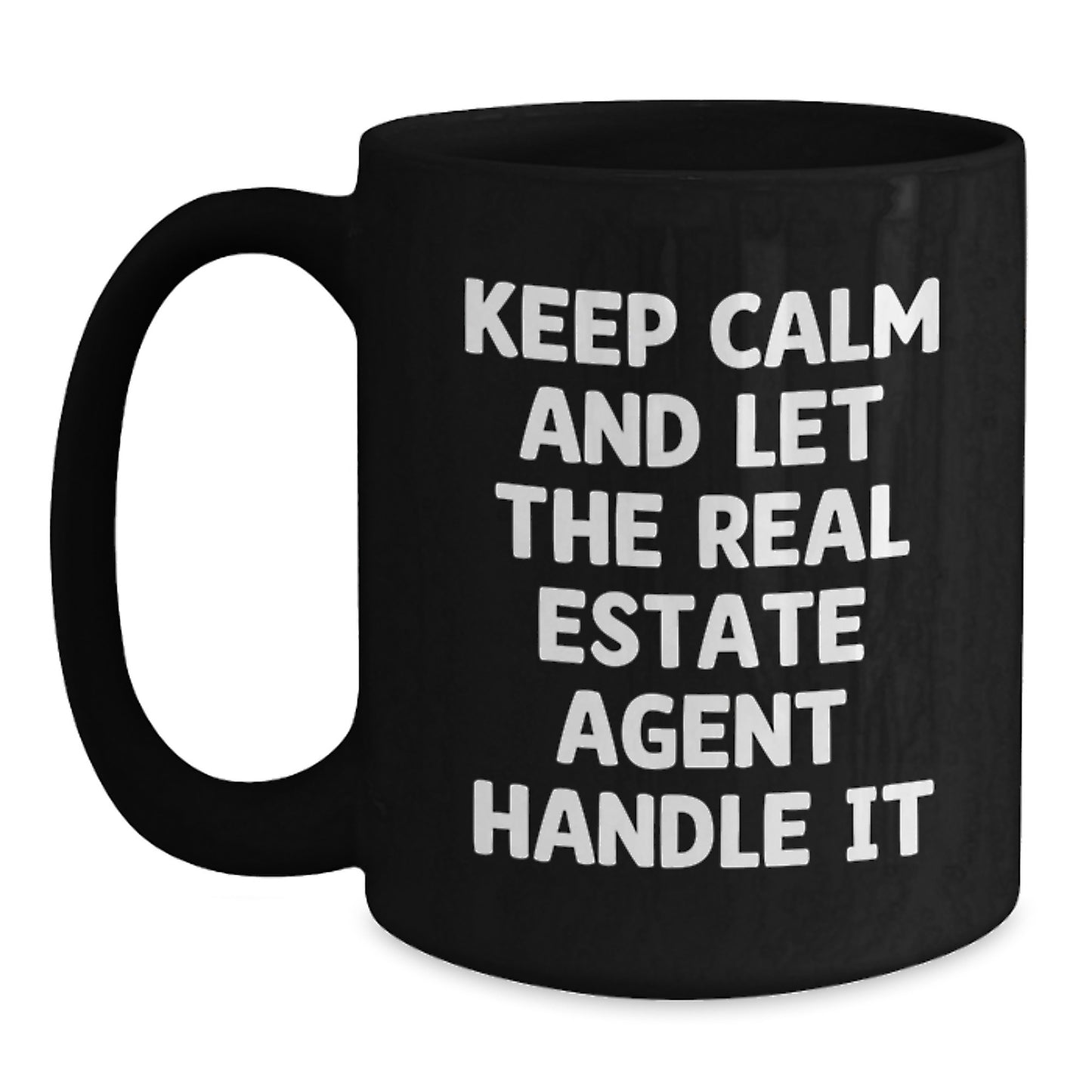Gifts from Friends for Real Estate Agent Black Coffee Mugs Funny Valentine's Unique - Main