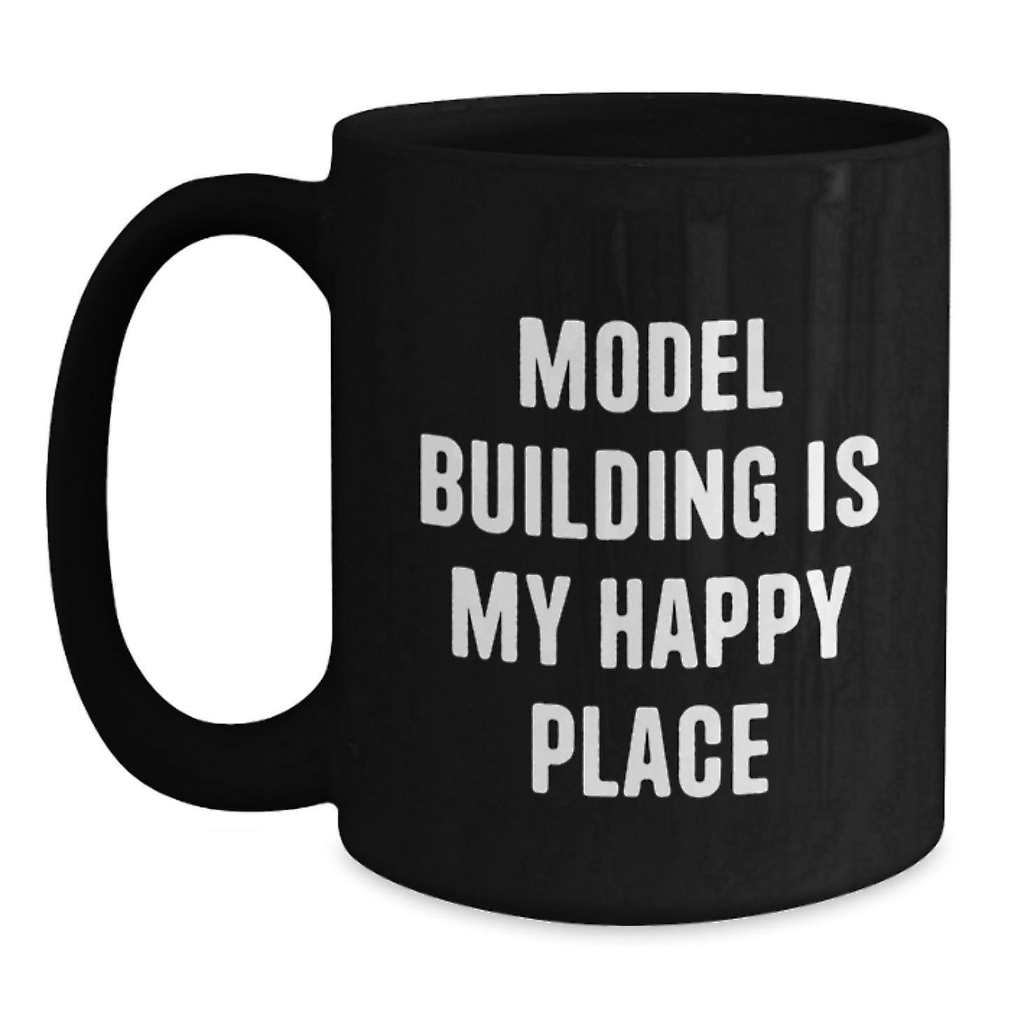 Unique Model Building Gifts for Dad Black Coffee Mugs with Funny Quote Gifts from Family - Main