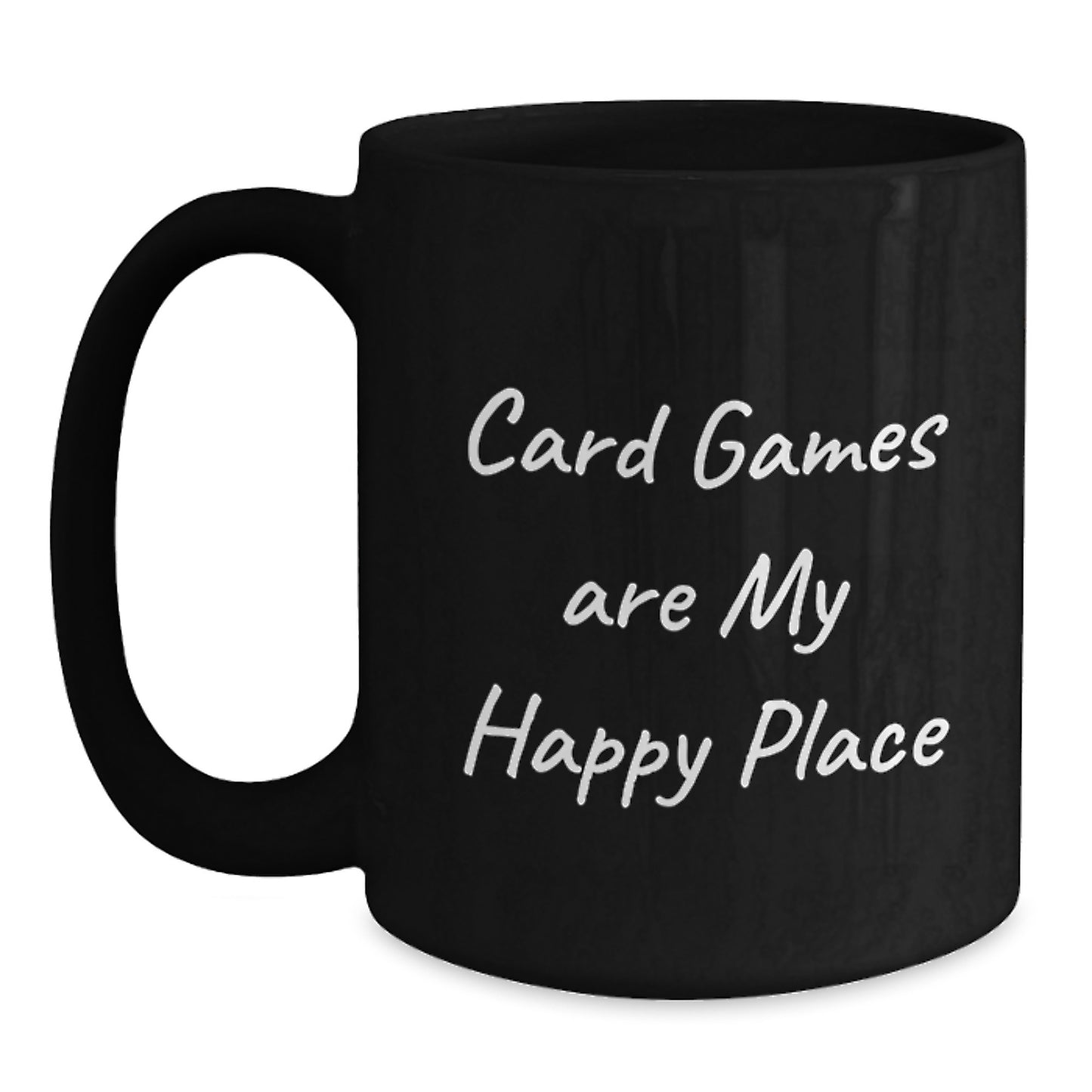 Funny Card Games Quotes for Dad Black Coffee Mug Gifts from Family - Main