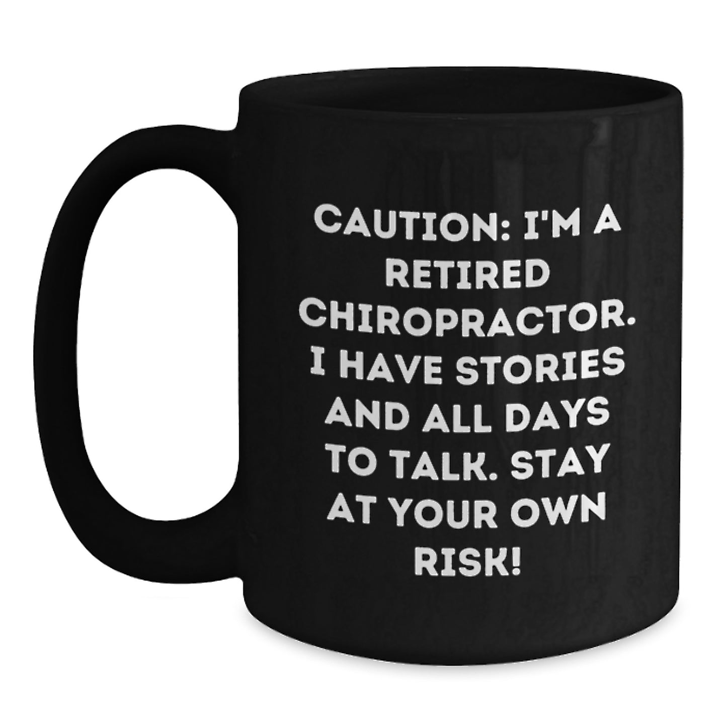 Funny Chiropractor Gifts, Black Coffee Mug for Retired Chiropractors, Graduation Unique Gifts from Friends - Main