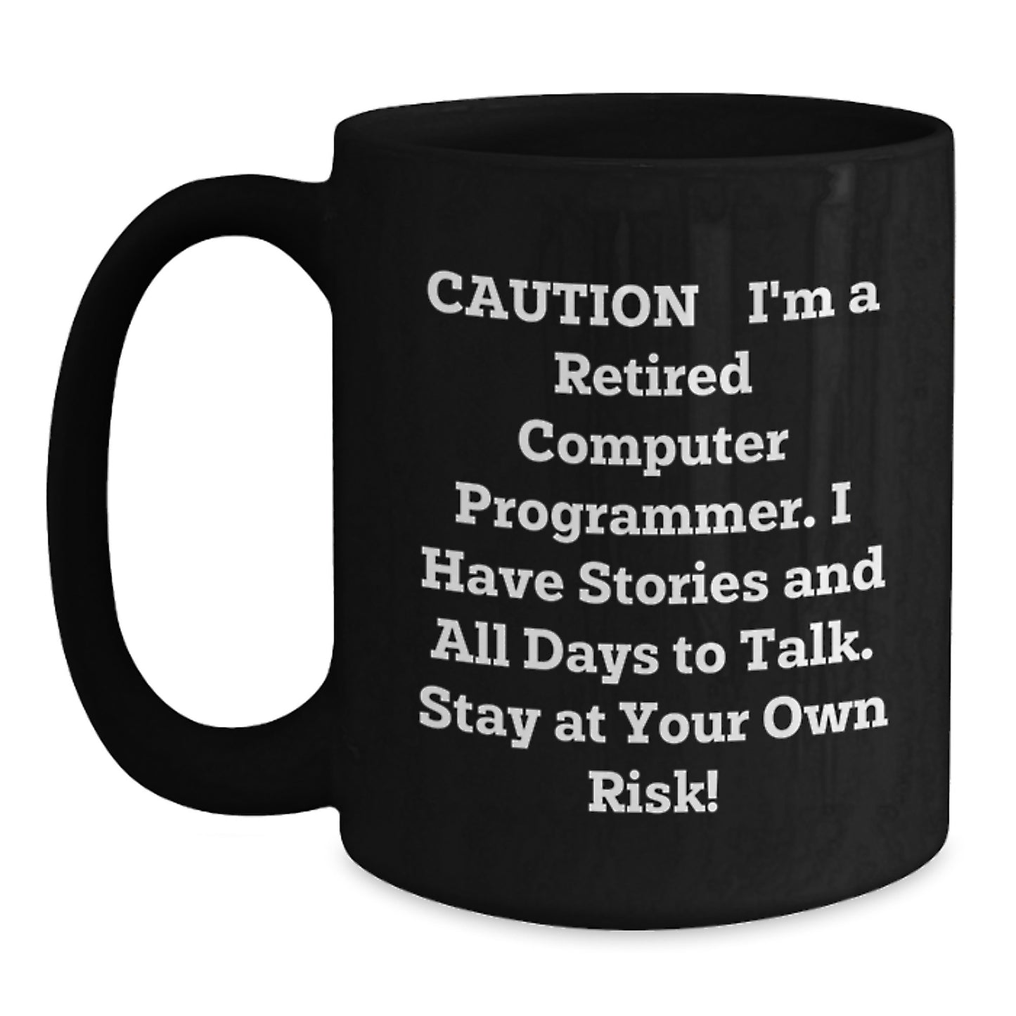 Funny Computer Programmer Gift Ideas, Black Coffee Mug, Christmas Unique Gifts from Friends to Men, Humorous Quote - Main