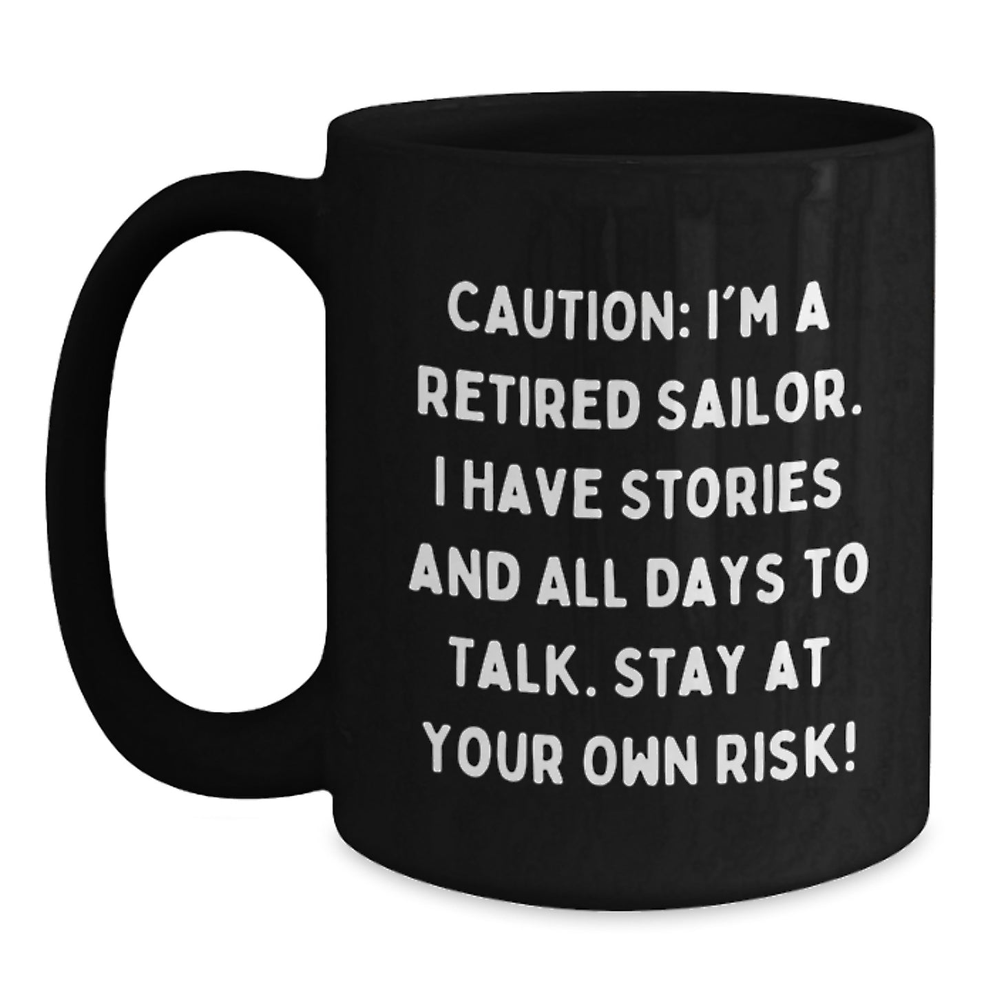 Funny Sailor Gifts from Men to Friends - Black Coffee Mug for Christmas - Main