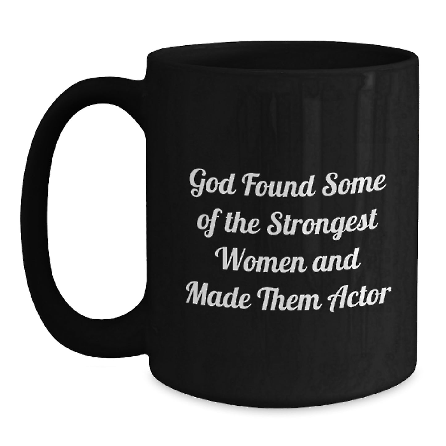 Funny Actor Gifts from Family to Friends, Inspirational Black Coffee Mug for Christmas Unique Presents - Main