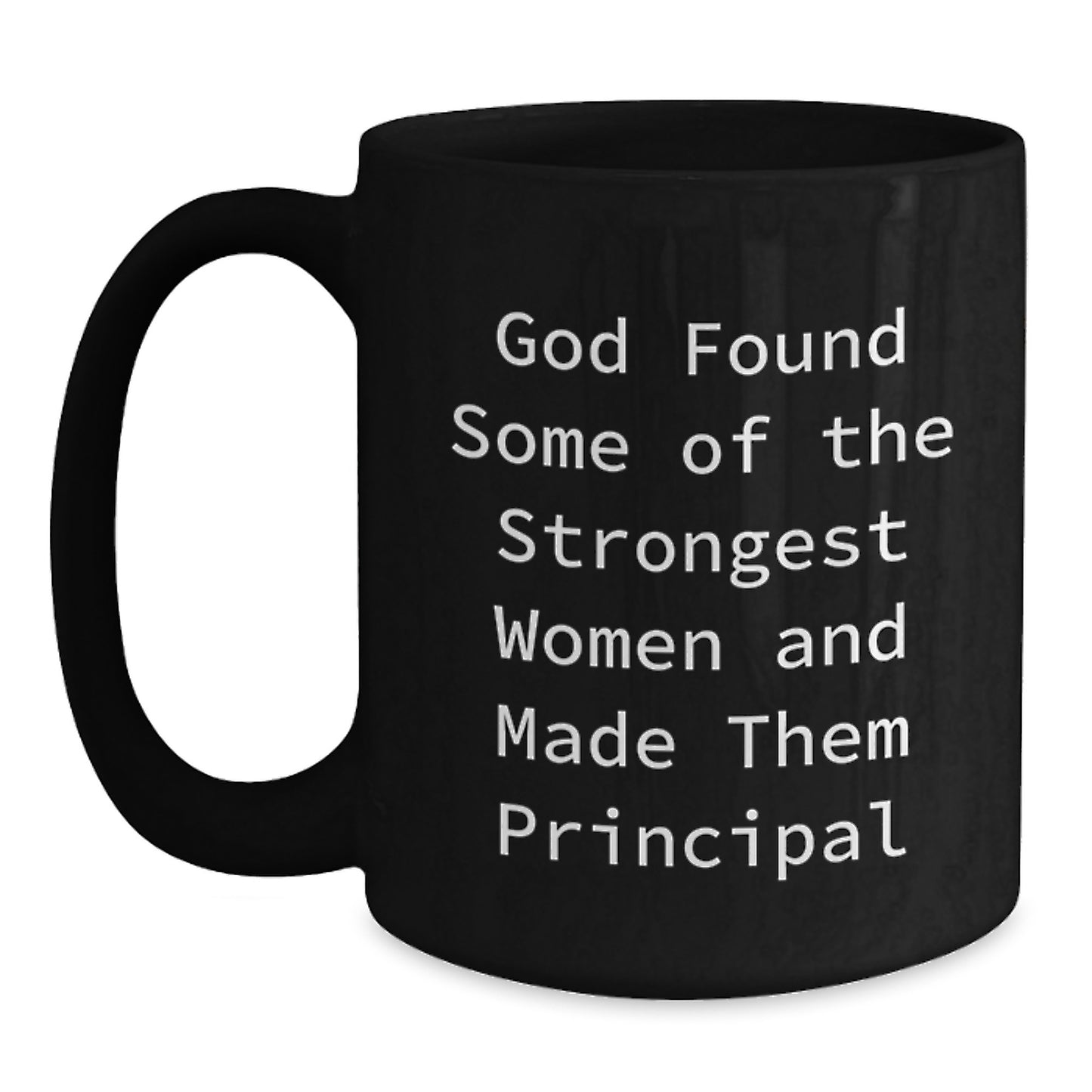 Funny Inspirational Principal Gifts from Friends to Principal, Black Coffee Mug for Graduation - Main