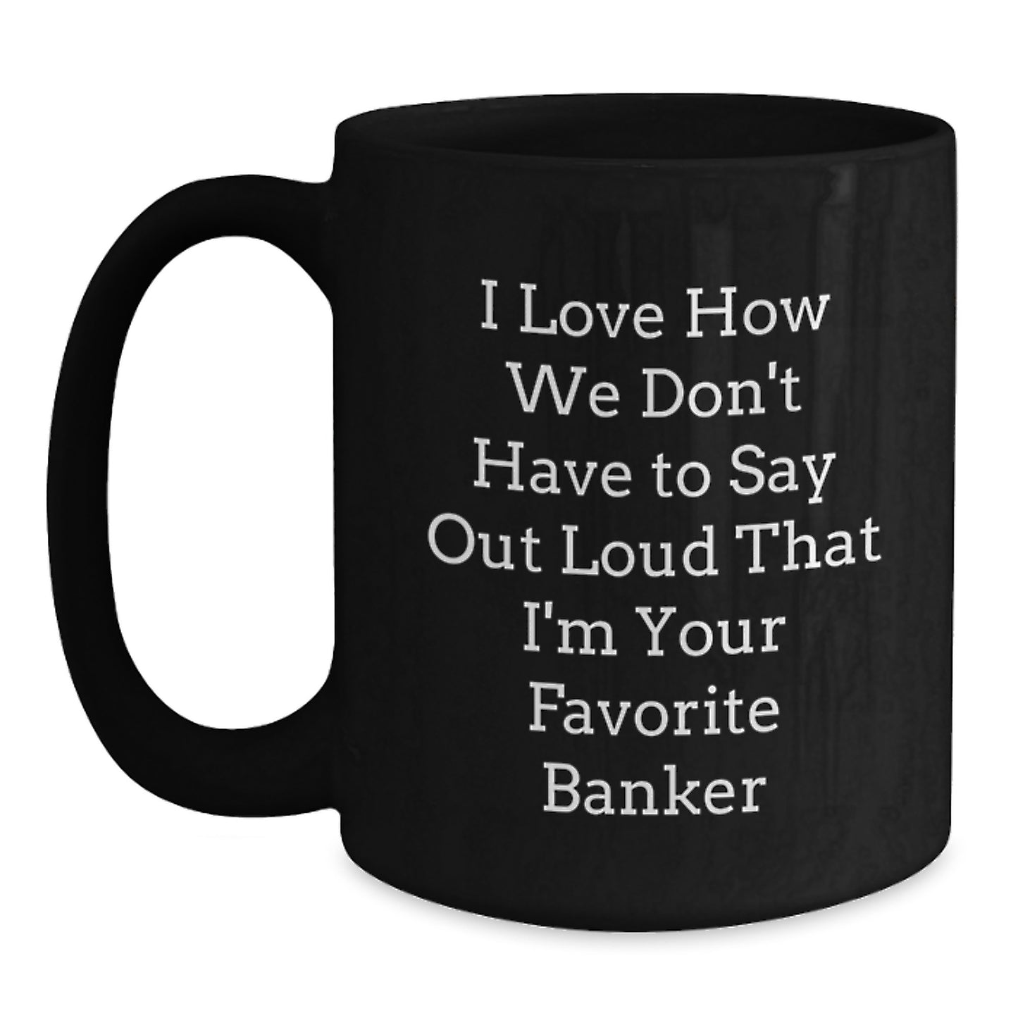 Funny Banker Gifts for Friends, Unique Black Coffee Mug from Coworkers, Graduation Unique Gifts for Men - Main