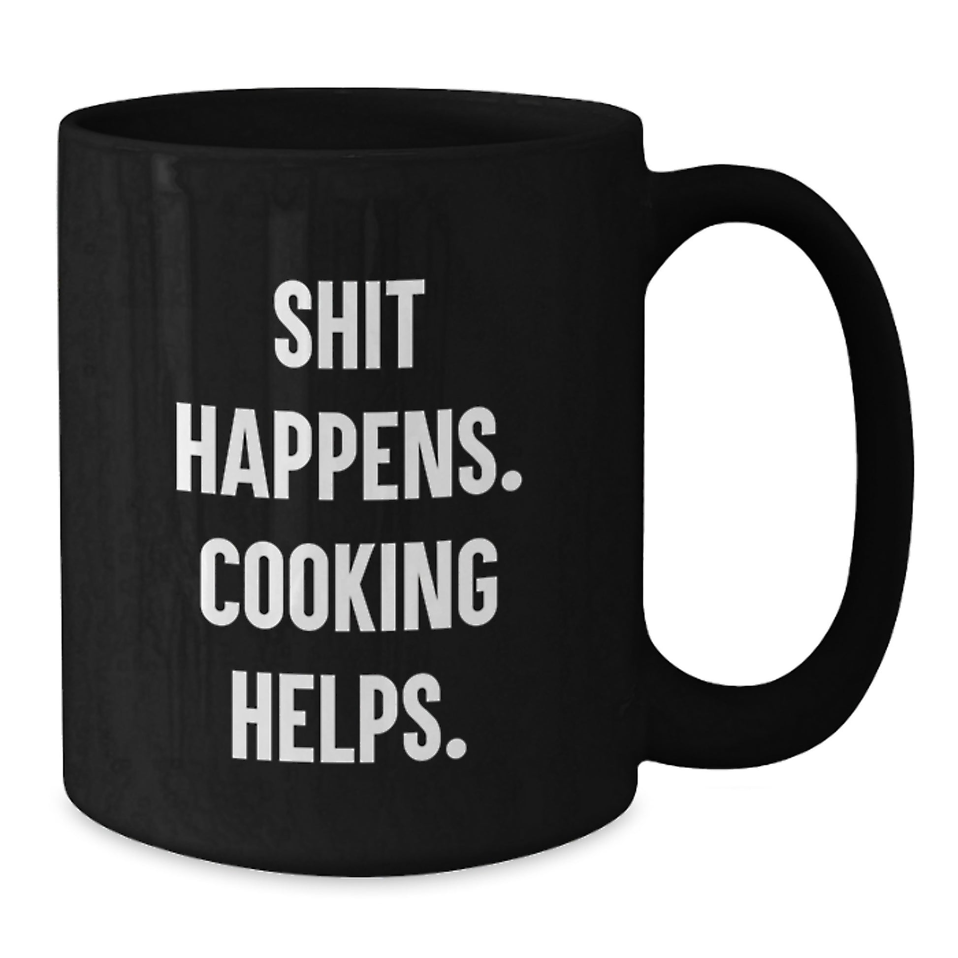 Funny Cooking Quotes Black Coffee Mug Gifts for Men from Friends, Unique Christmas Memorable Presents for Women, Funny Kitchenware - Additional