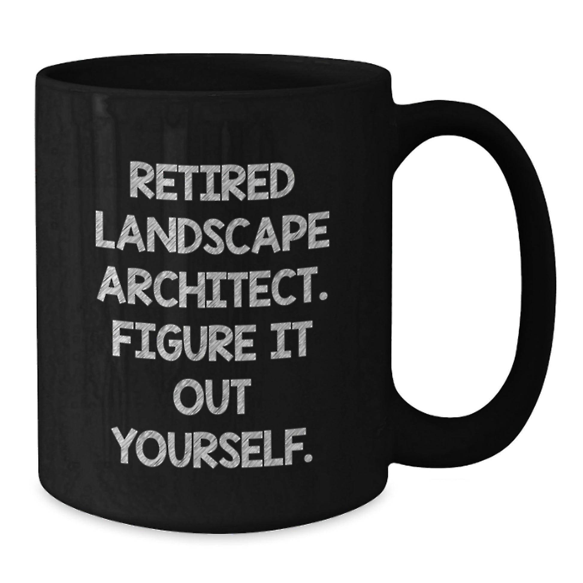 Landscape Architect Gifts from Friends - Retired Landscape Architect. Figure It Out Yourself. - Unique Graduation Mugs for Men and Women - Additional