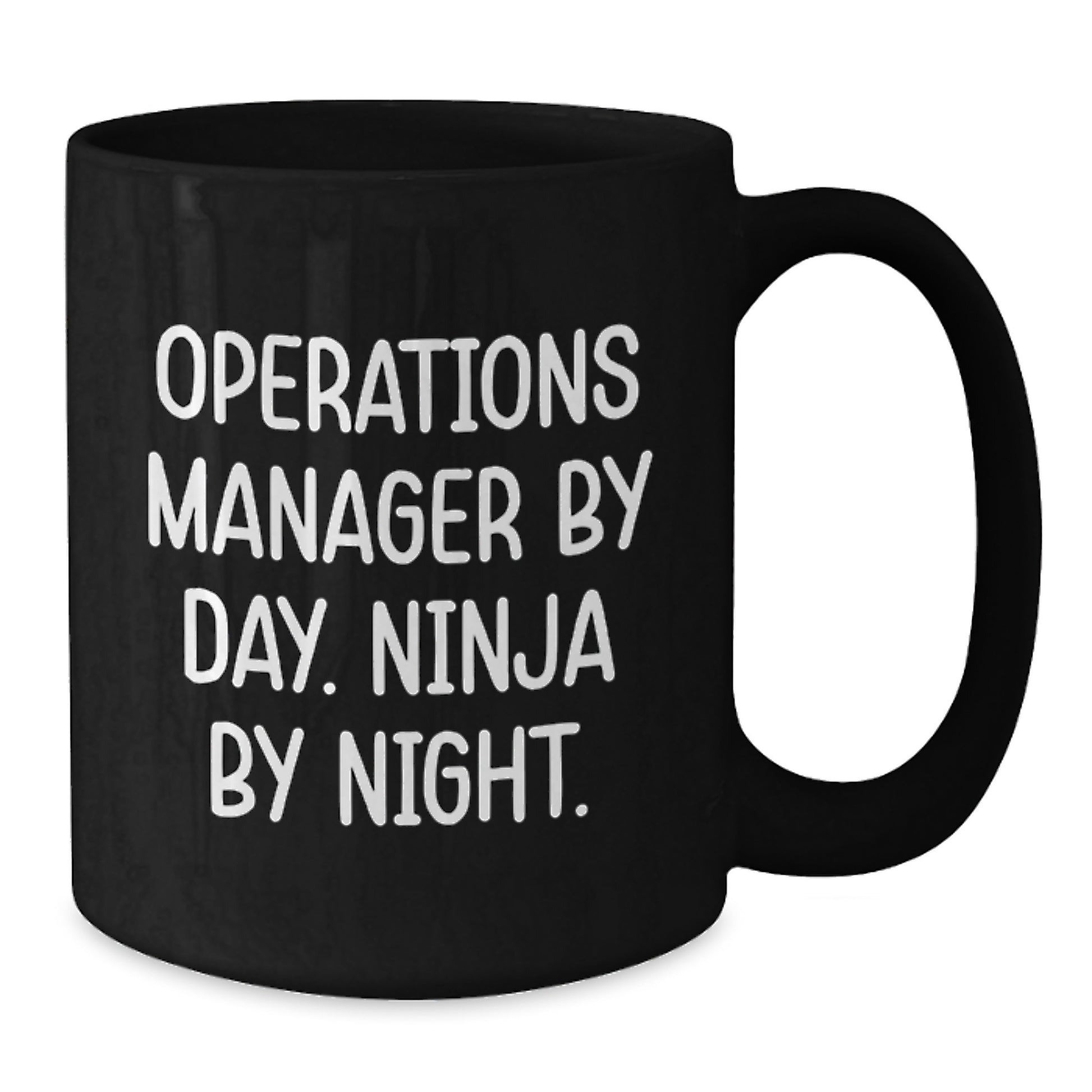 Funny Operations Manager Gifts, Operations Manager By Day. Ninja By Night. Black Coffee Mug Gifts for Operations Manager, Gifts from Coworkers - Additional