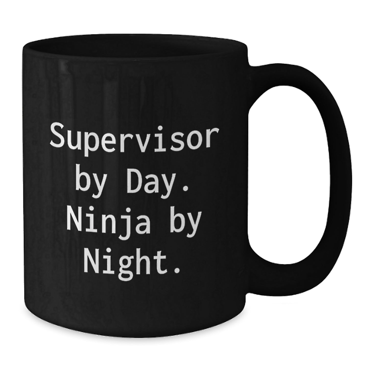 Funny Supervisor Gifts from Friends, Christmas Unique Mugs for Supervisor By Day Ninja By Night, Black Coffee Mug - Additional