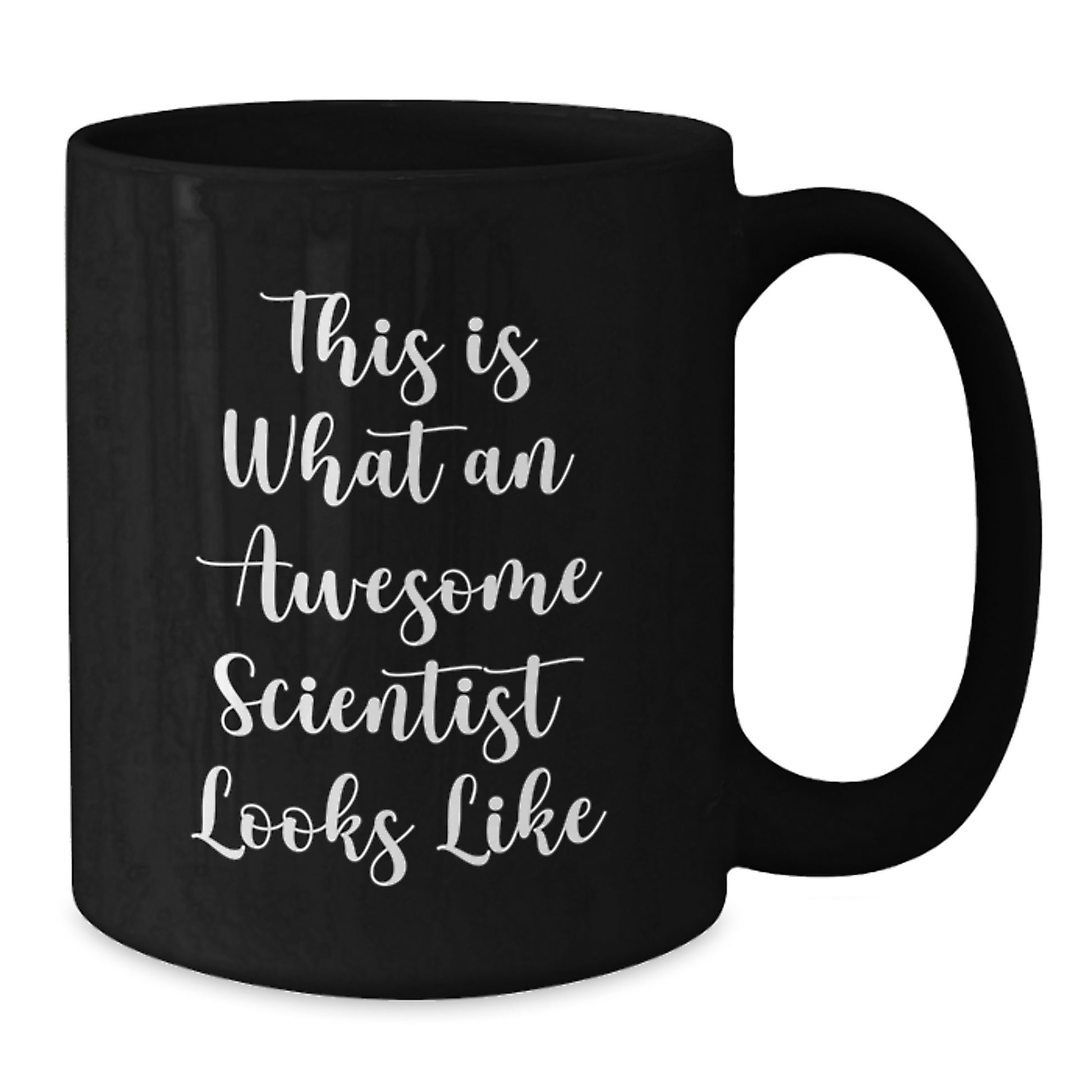 Funny Scientist Gifts for Him from Friends, Unique Birthday Unique Gifts for Scientists, Black Coffee Mug with Quote 'This Is What An Awesome Scientist Looks Like' - Additional