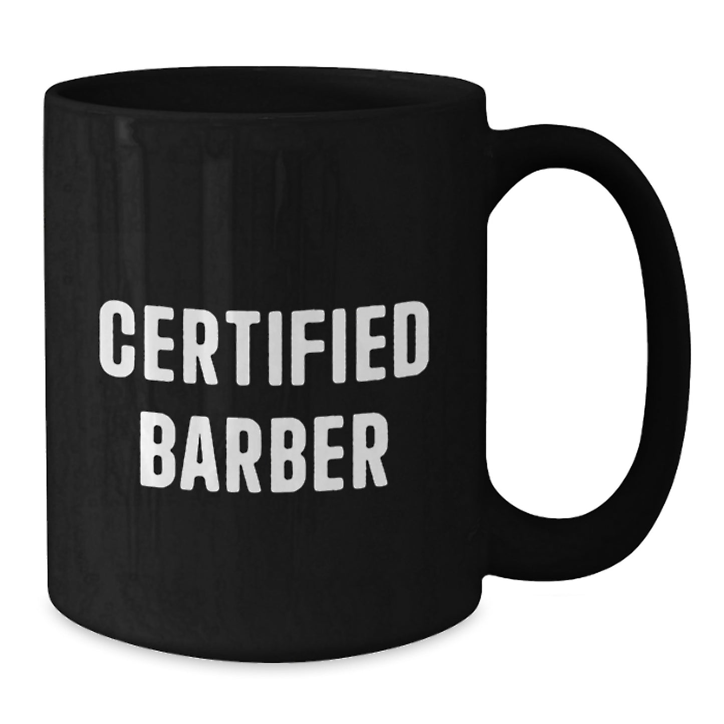 Funny Quote Certified Barber Gifts from Men, Unique Christmas Unique Gifts for Barber, Black Coffee Mug Ceramic - Additional
