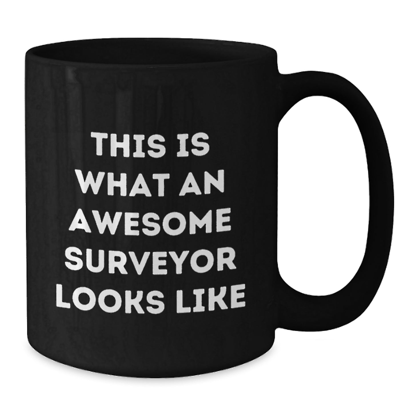 Funny Surveyor Gifts from Men, Black Coffee Mug for Surveyor, Inspirational Quote Birthday Unique Gifts - Additional