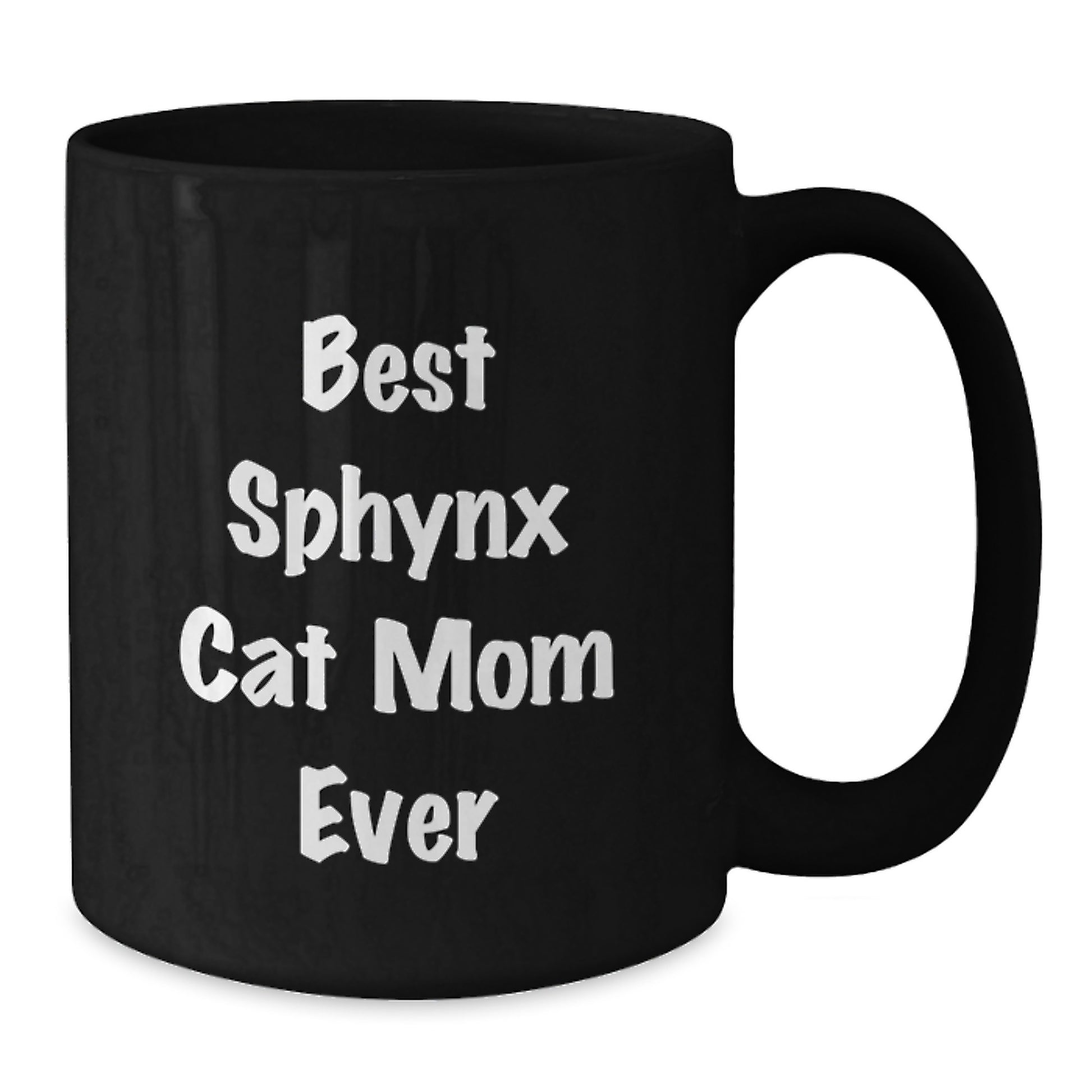 Sphynx Cat Mom Gifts from Men and Women for Sphynx Cat Lovers Black Coffee Mug - Additional