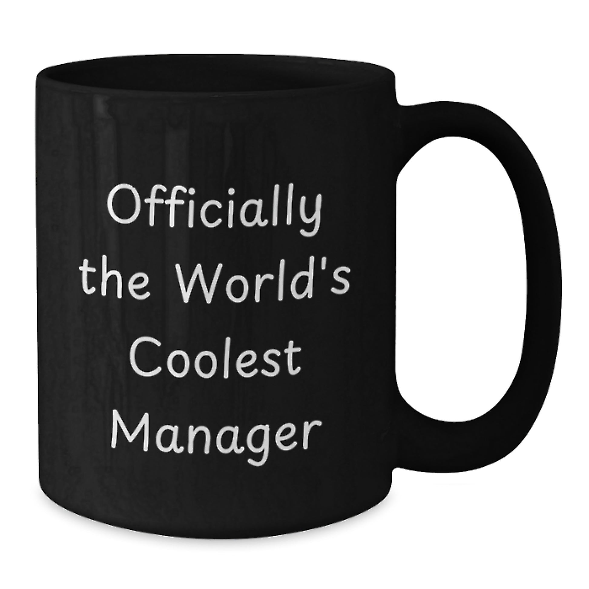 Funny Gifts for the World's Coolest Manager, Black Coffee Mug, Graduation Unique Gifts from Friends - Additional