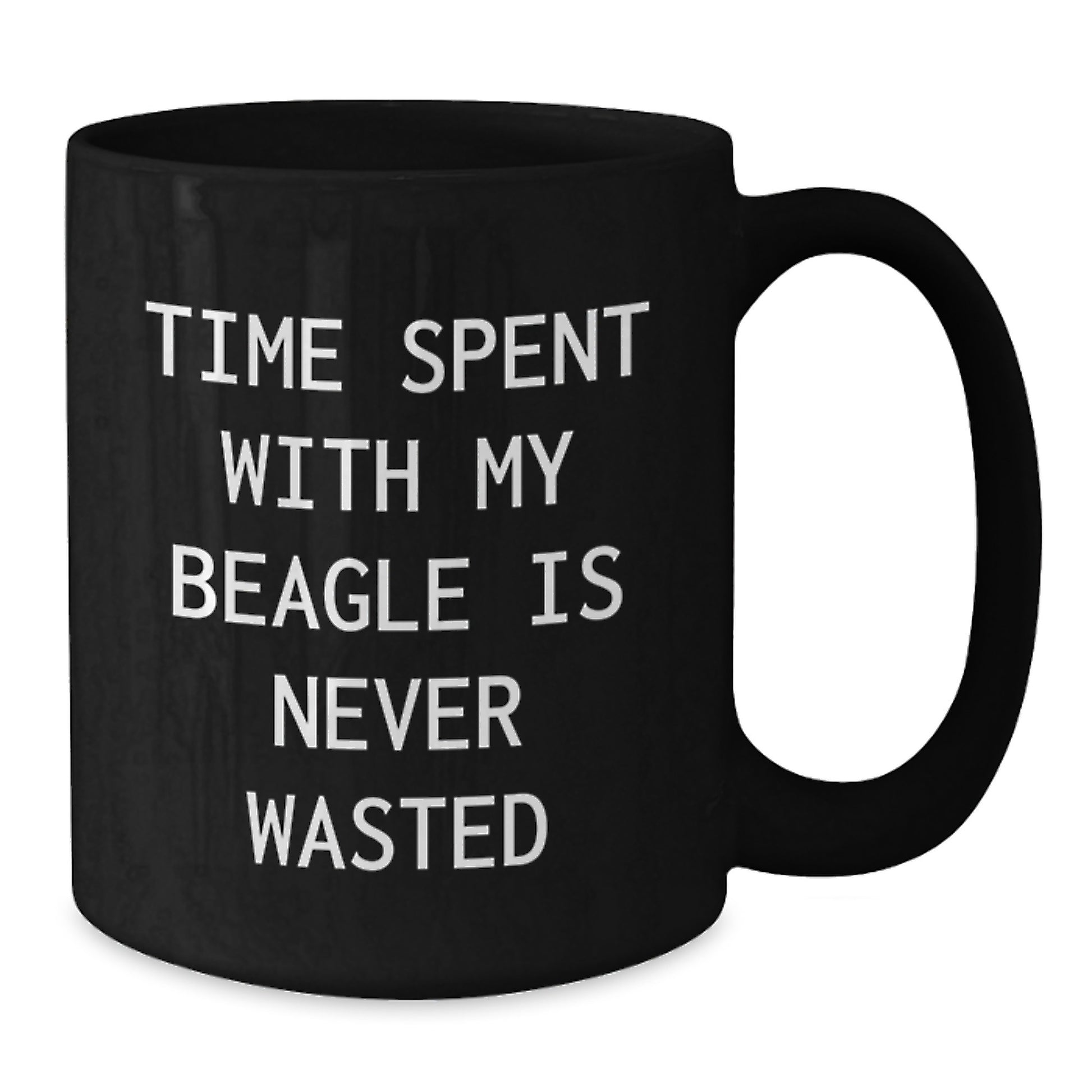 Funny Beagle Dog Lover Gifts from Men to Friends on Valentine's Unique Black Coffee Mug - Additional