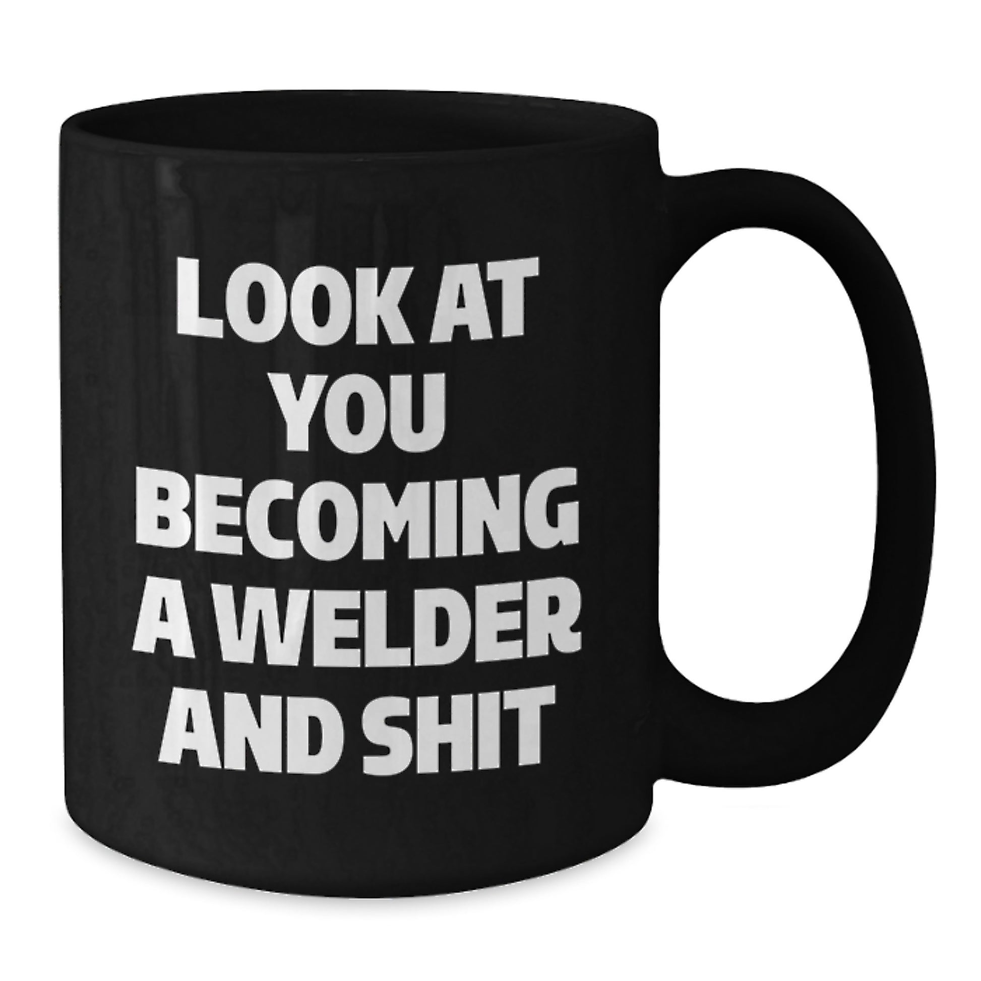 Funny Welder Gifts from Friends to Family, Black Coffee Mug for Men and Women Graduation Unique - Additional