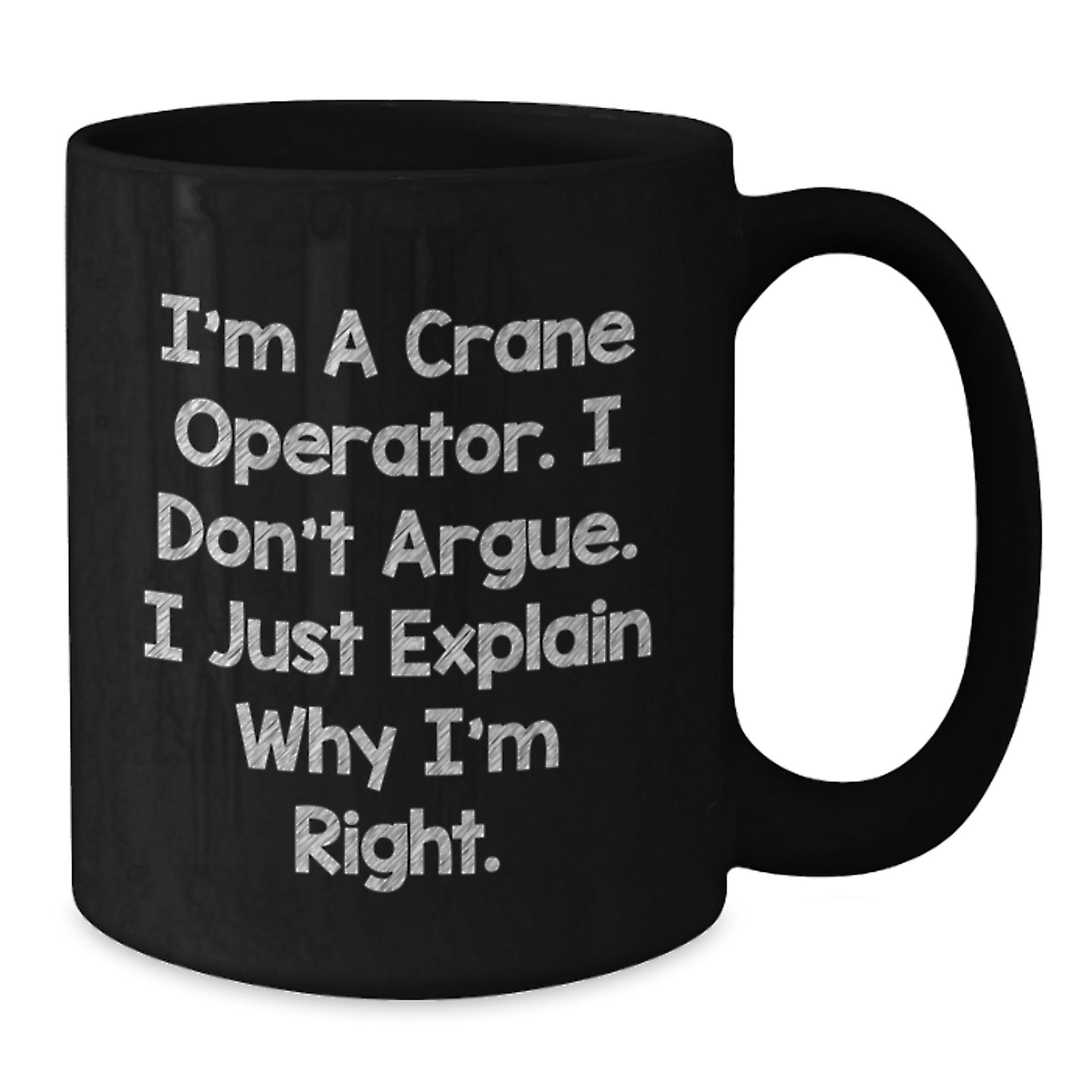Funny Crane Operator Gifts from Friends, Unique Graduation Unique Gifts for Men, A Crane Operator Black Coffee Mug - Additional