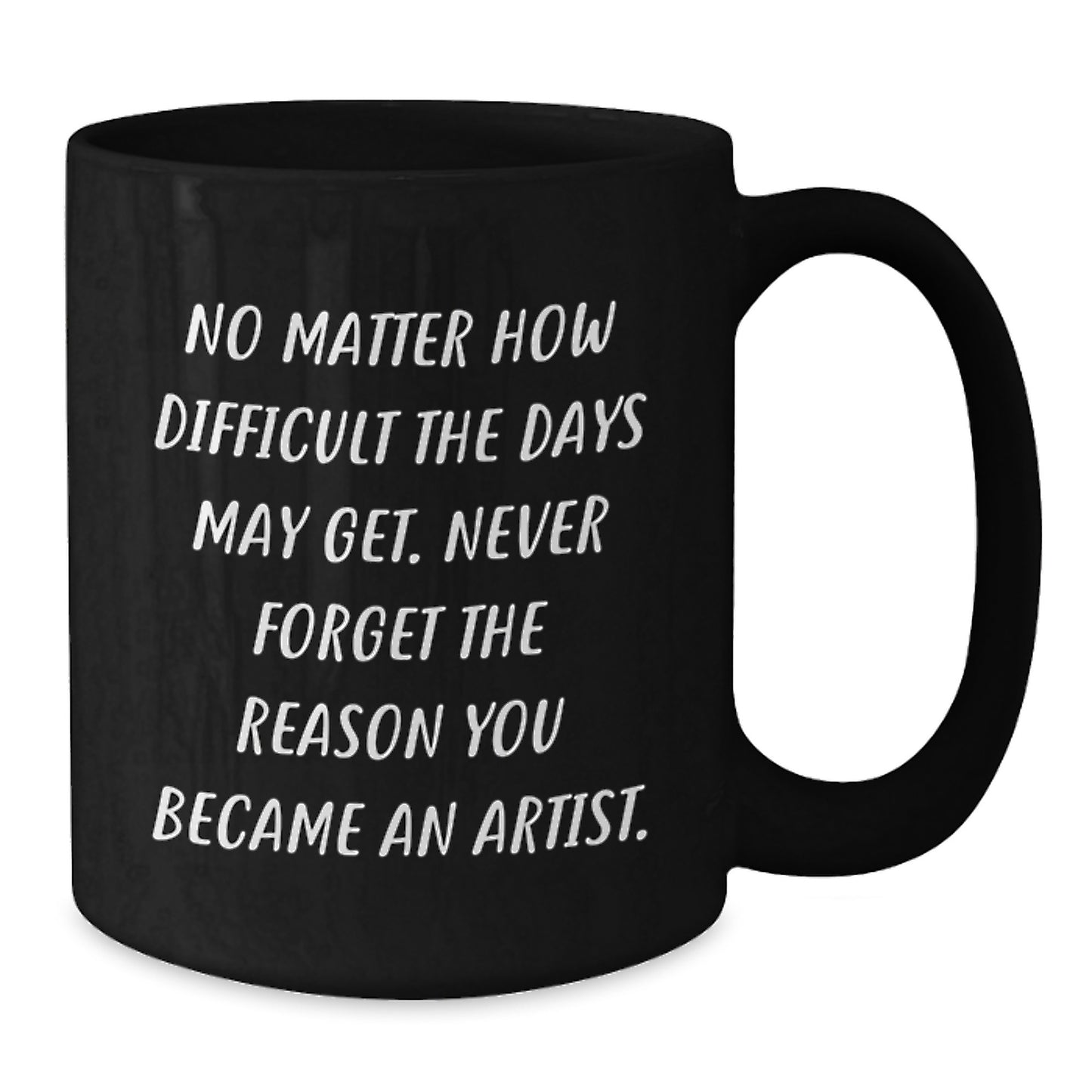 Artist Black Coffee Mug Gifts from Friends to Men with Inspirational Quote Never Forget The Reason You Became An Artist, Unique Graduation Gifts for Art Lovers - Additional