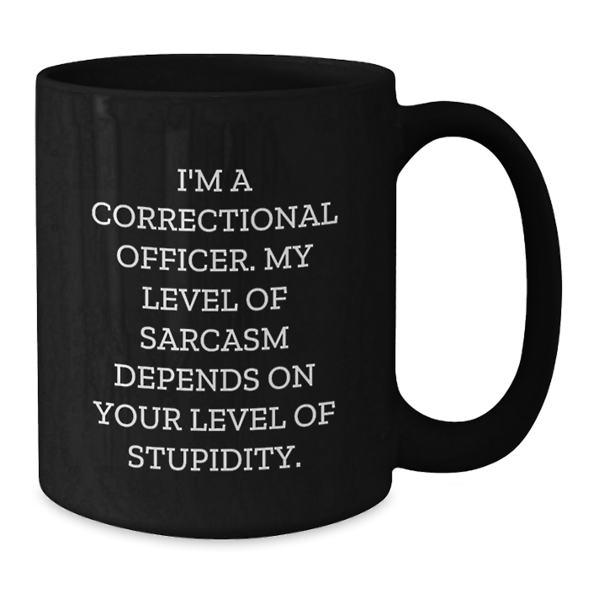 Funny Correctional Officer Gifts from Friends, Unique Graduation Unique Gifts for Correctional Officer, Black Coffee Mug with Sarcasm Quote - Additional