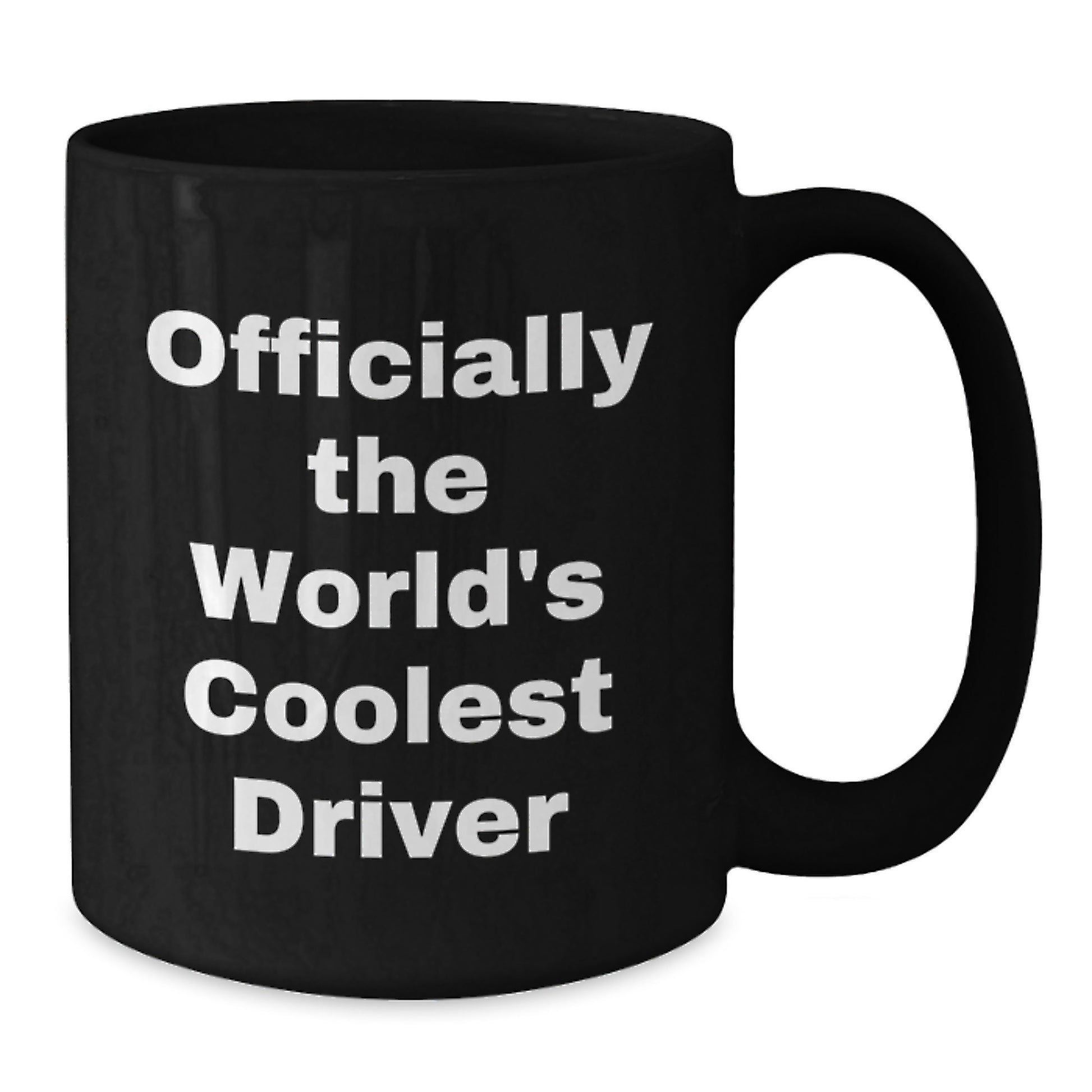 Funny Driver Gifts from Men, Black Coffee Mug for Valentine's Unique Driver, 'Officially The World's Coolest Driver' - Additional