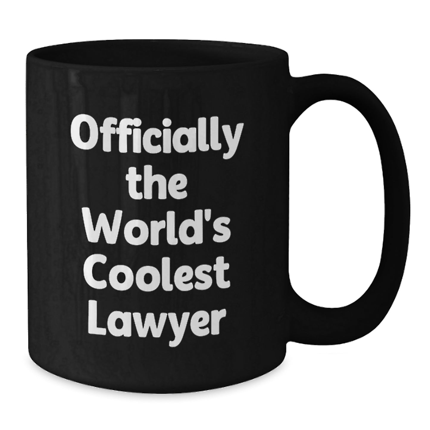 Funny Lawyer Gifts from Friends, Officially The World's Coolest Lawyer Black Coffee Mug for Lawyer Graduation Unique Gifts - Additional