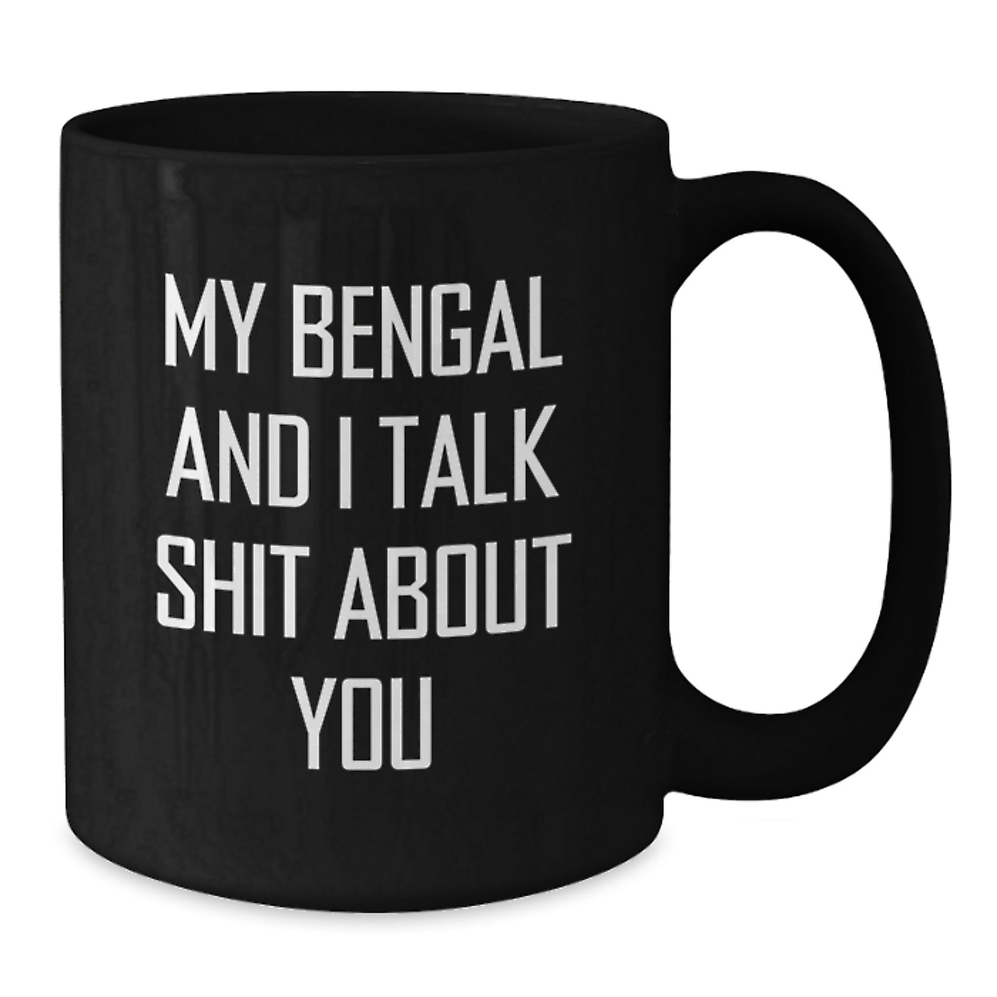 Funny Bengal Cat Mugs Gifts from Men to Their Bengal Cat Loving Dads on Father's Day Unique Black Coffee Mugs - Additional