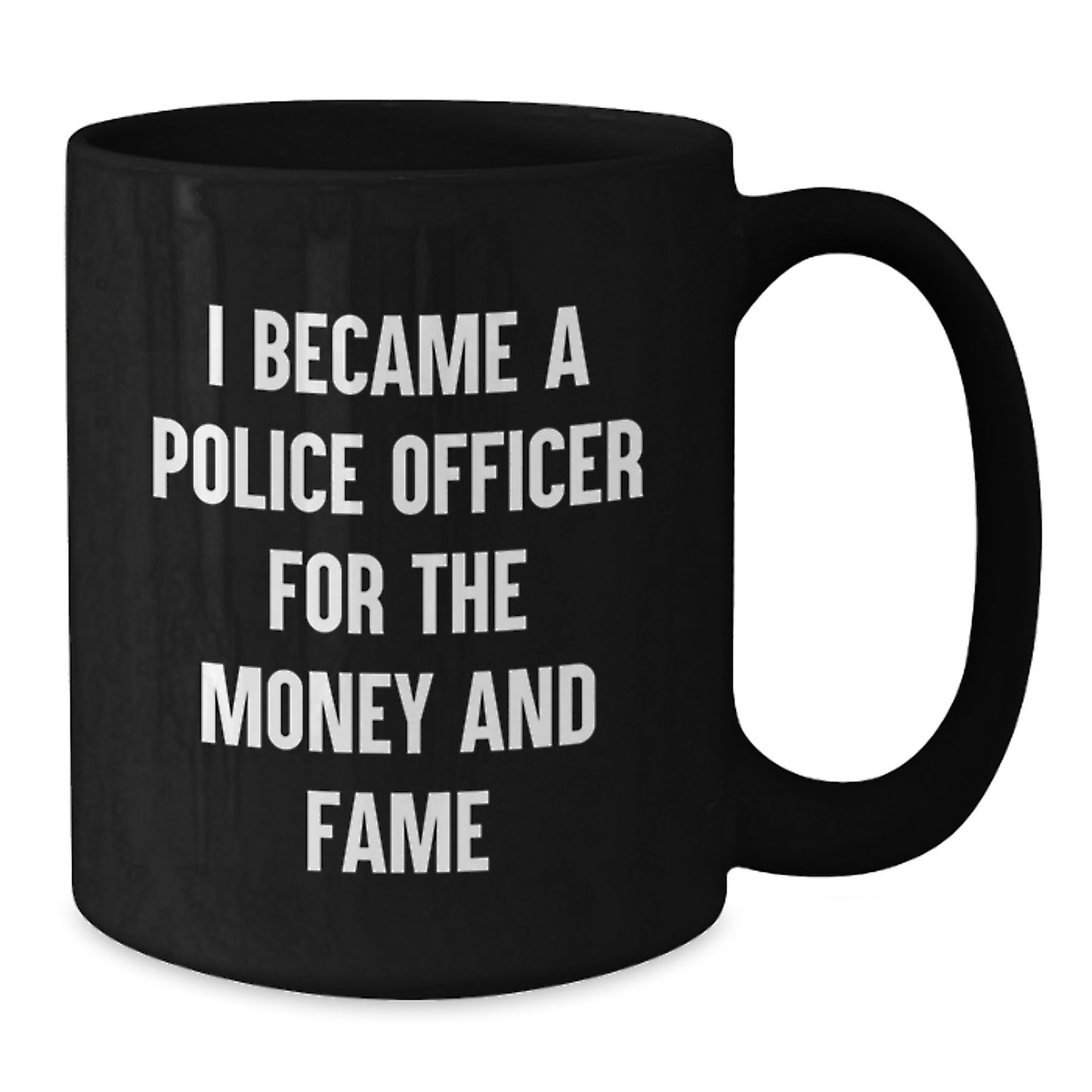 Funny Police Officer Humor Gifts from Men for Christmas, Black Coffee Mug with Sarcastic Quote, Perfect Unique Office Gifts - Additional