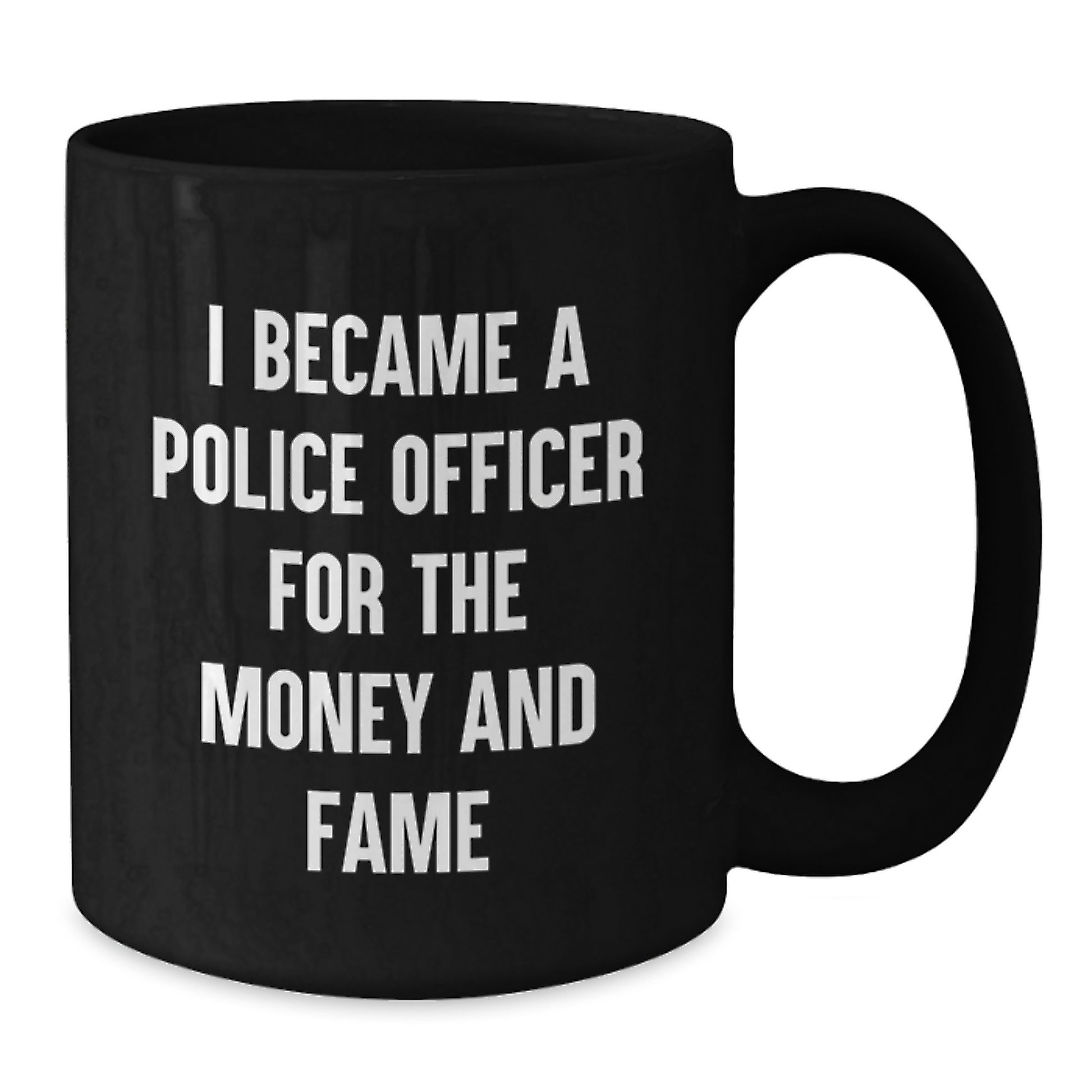 Funny Police Officer Humor Gifts from Men for Christmas, Black Coffee Mug with Sarcastic Quote, Perfect Unique Office Gifts - Additional