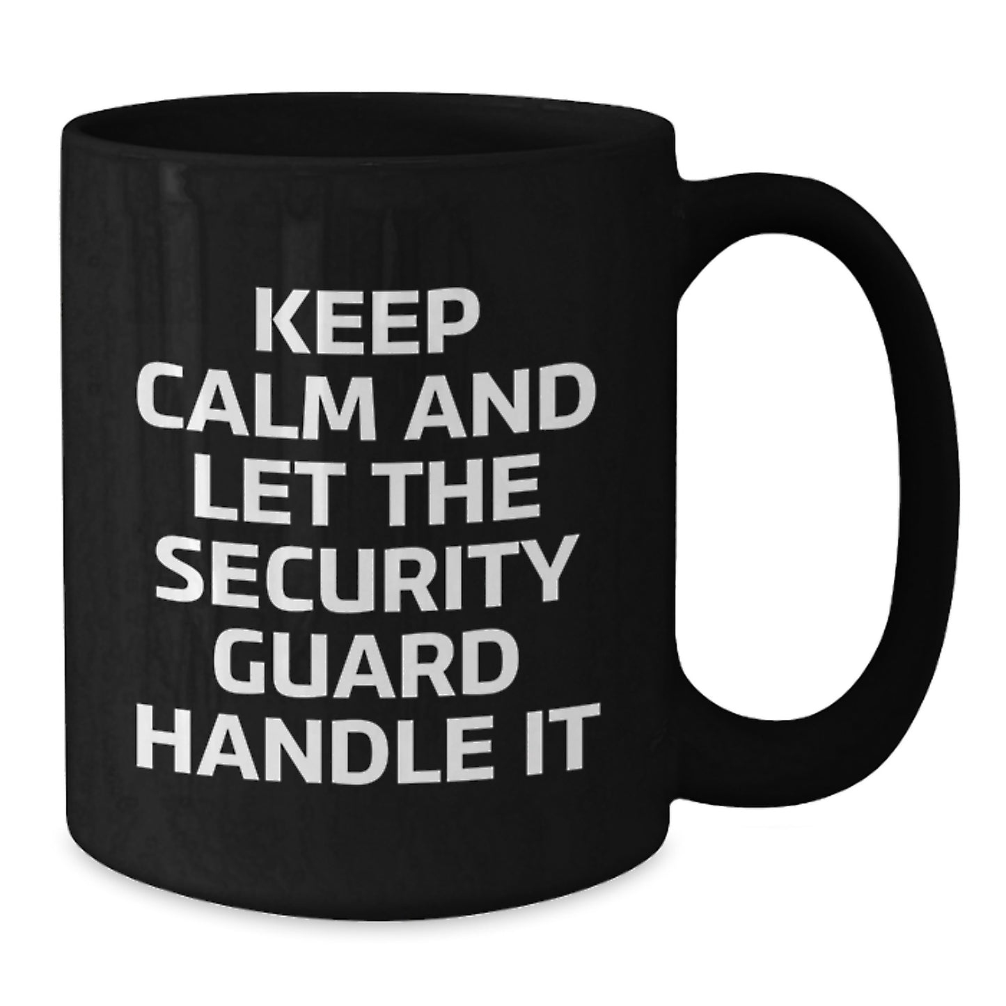 Funny Christmas Unique Gifts from Friends to Security Guard Black Coffee Mug - Additional