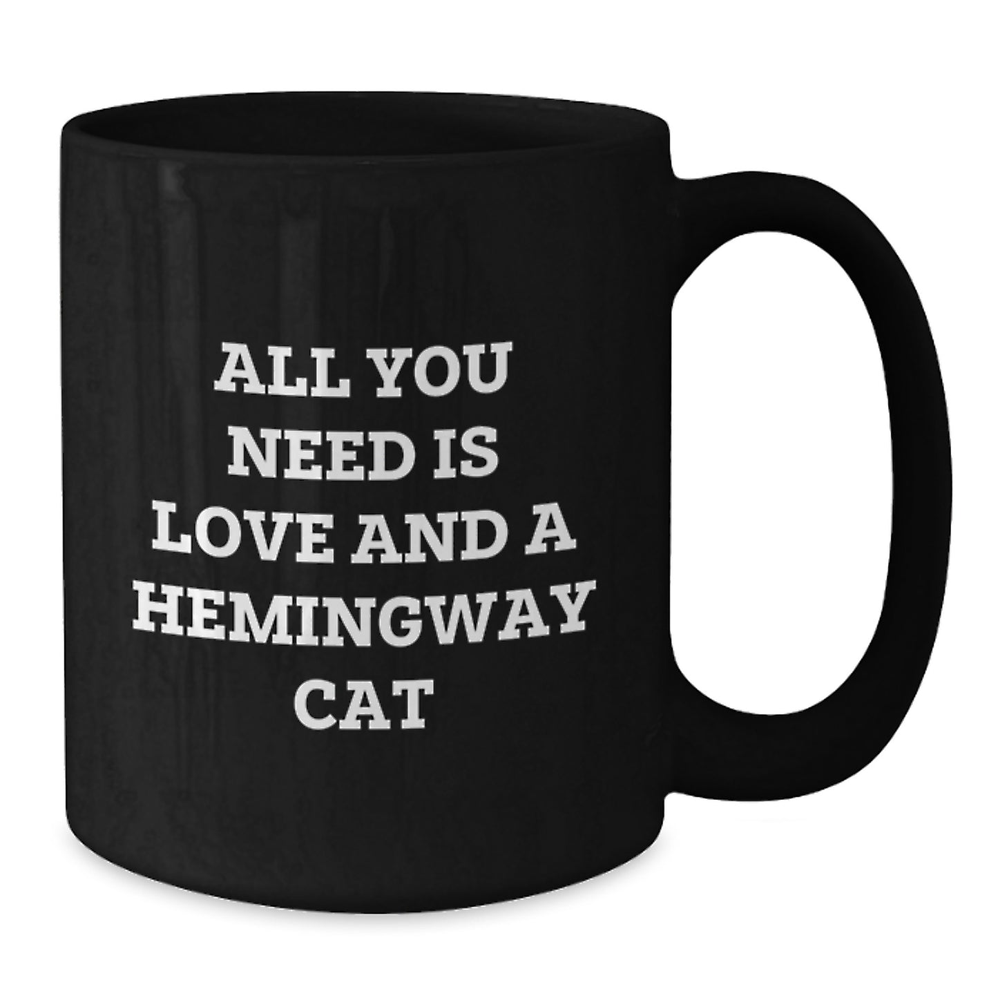 Funny Hemingway Cat Gifts for Men, Women, or Friends - Black Coffee Mug for Hemingway Cat Lover - Christmas Unique Gifts from Family or Coworkers - Additional