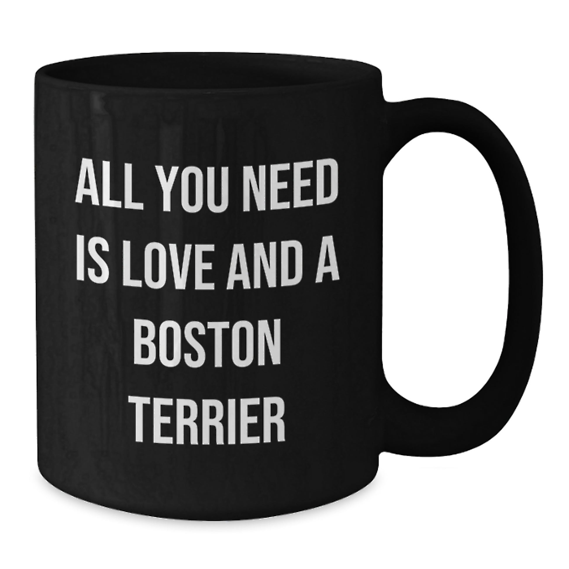 Funny Boston Terrier Dog Birthday Unique Gifts for Men - Black Coffee Mug from Friends - Additional