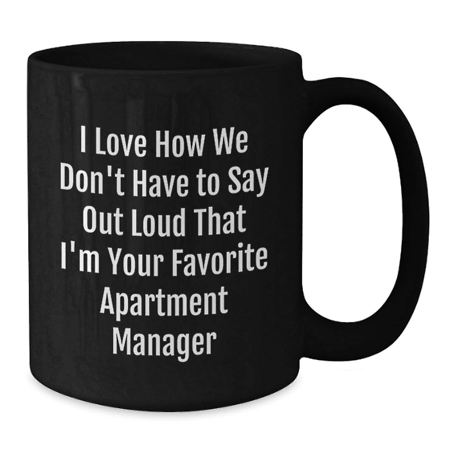 Funny Apartment Manager Gifts for Men from Apartment Managers, Black Coffee Mug for Graduation Unique Gifts - Additional