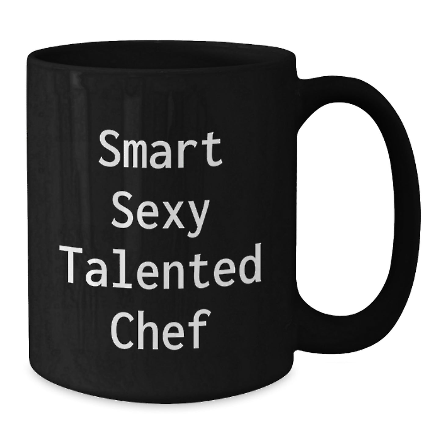 Christmas Unique Gifts for Chef, Funny Smart Sexy Talented Chef Quote Black Coffee Mugs, Gifts from Friends for Men, Chef Black Coffee Mug, Christmas Unique Gifts - Additional