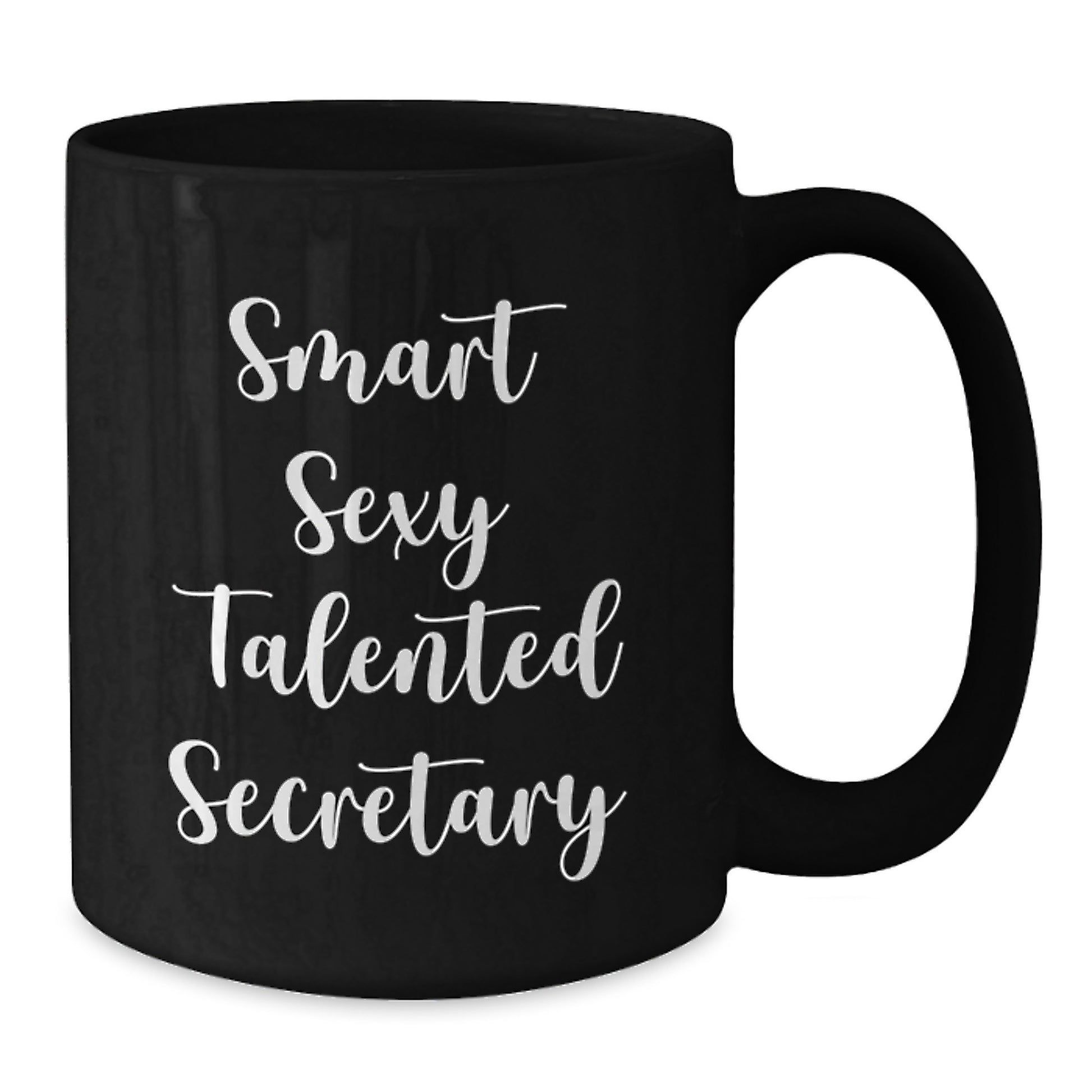 Funny Secretary Gift, Smart Sexy Talented Secretary Quotes on Black Coffee Mug, Gifts from Friends for Secretary, Unique Graduation Gifts for Her - Additional